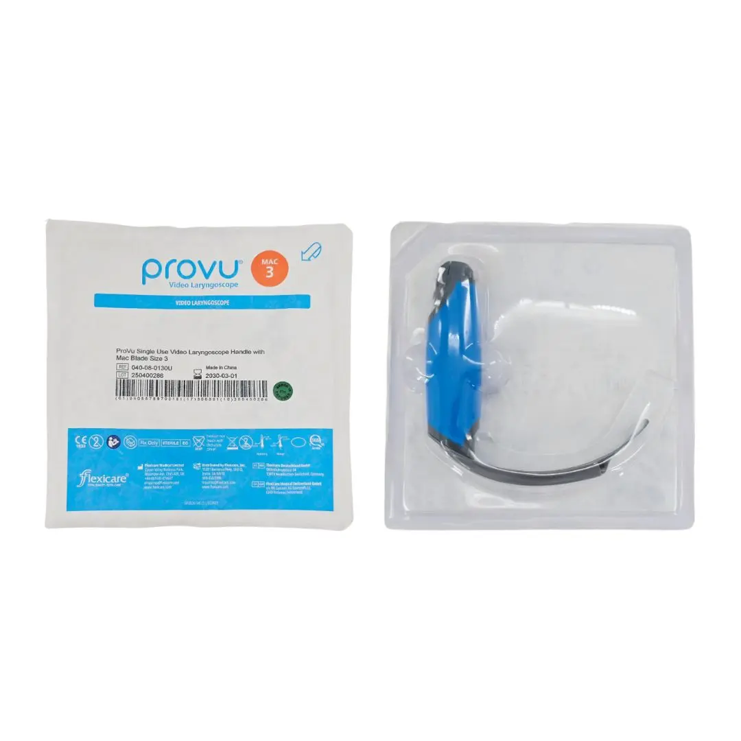 Flexicare 040-08-0130U ProVu Single Use Video Laryngoscope Handle w/ Mac Blade Size 3 1/EA