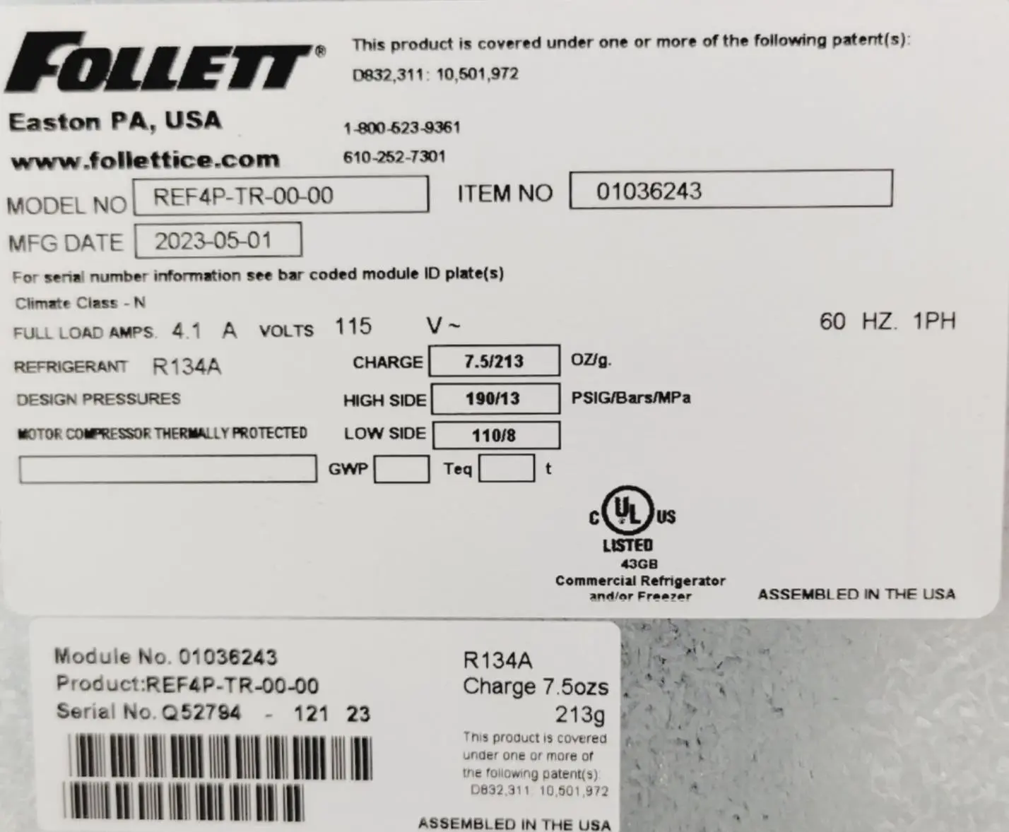 Follett Performance Plus REF4P-TR-00-00 Undercounter Refrigerator - Image 6