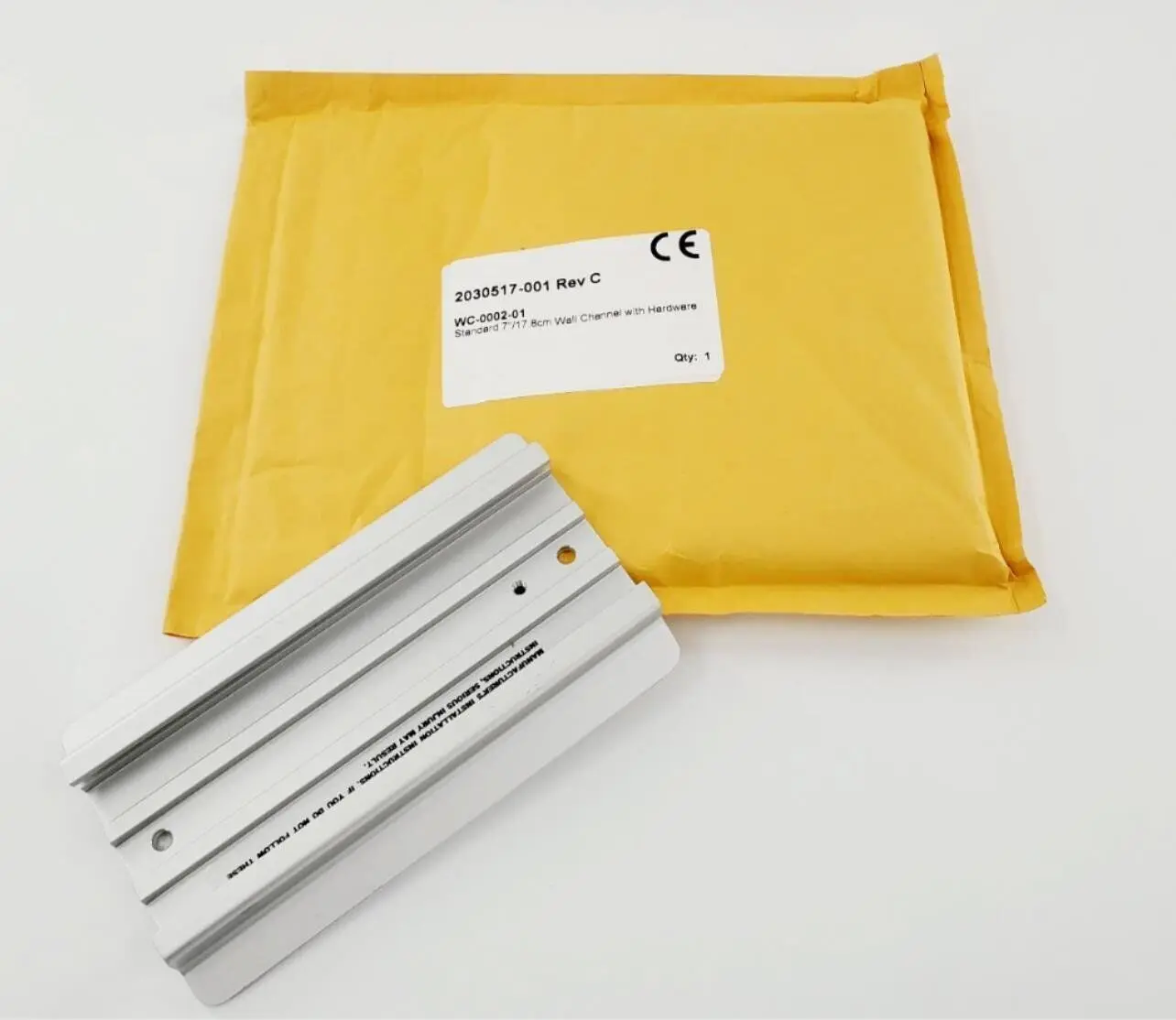GCX 2030517-001 Rev C Standard 7"/17.8cm Wall Channel w/ Hardware WC-0002-01 - Image 2