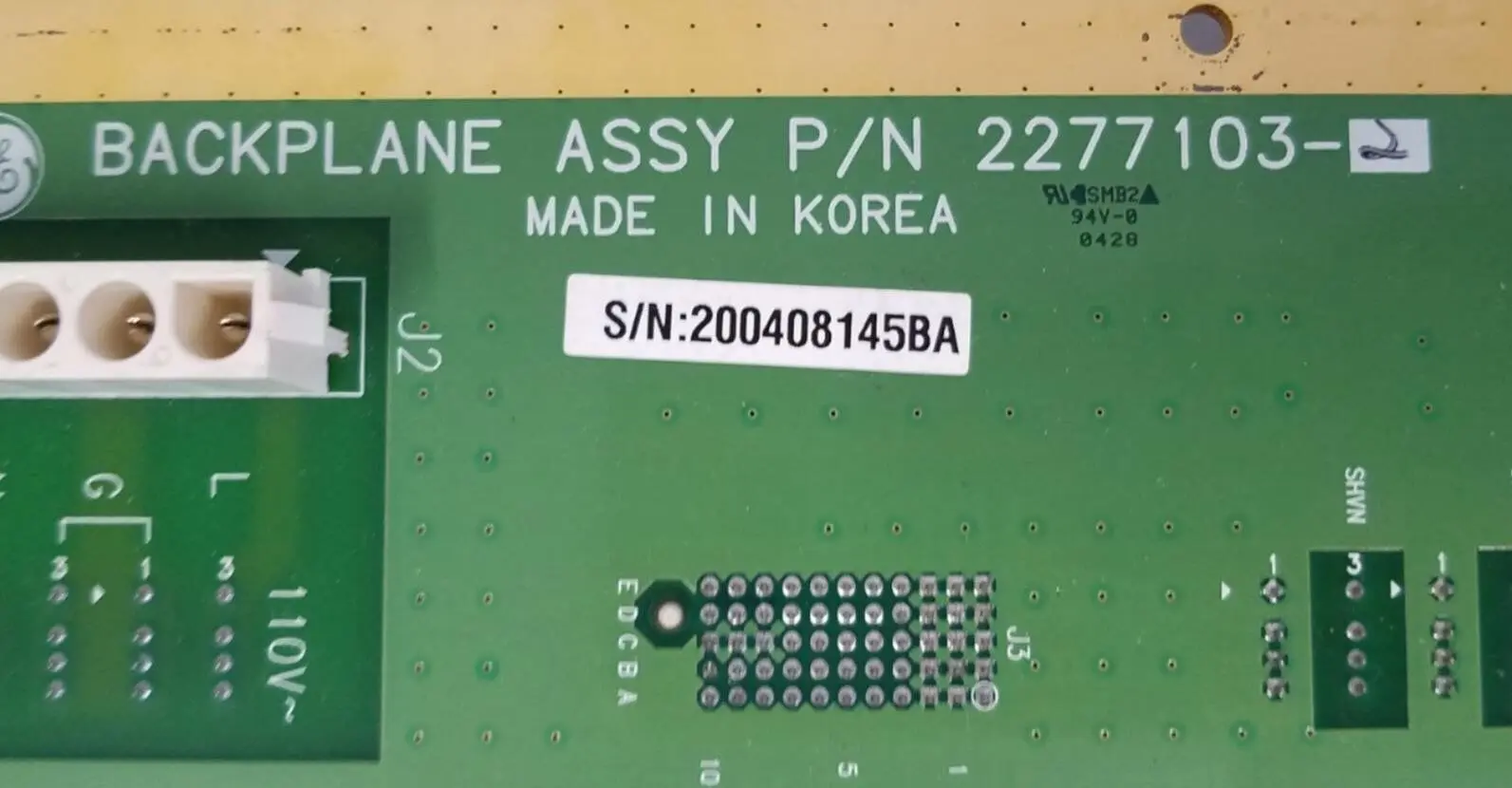 GE 2277103-2 Backplane Assembly Board for Logiq 5 Pro Ultrasound - Image 4