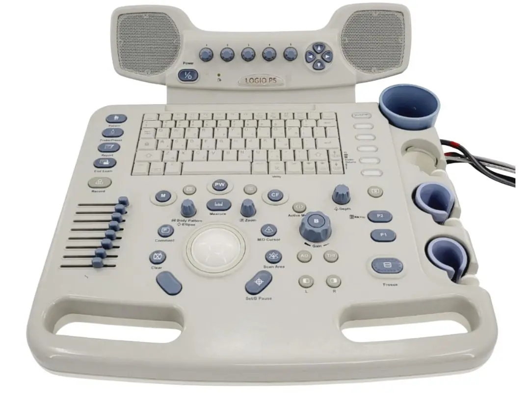 GE 5175198 Rev 1.0 Logiq P5 Ultrasound Key Board and Track Ball Assembly