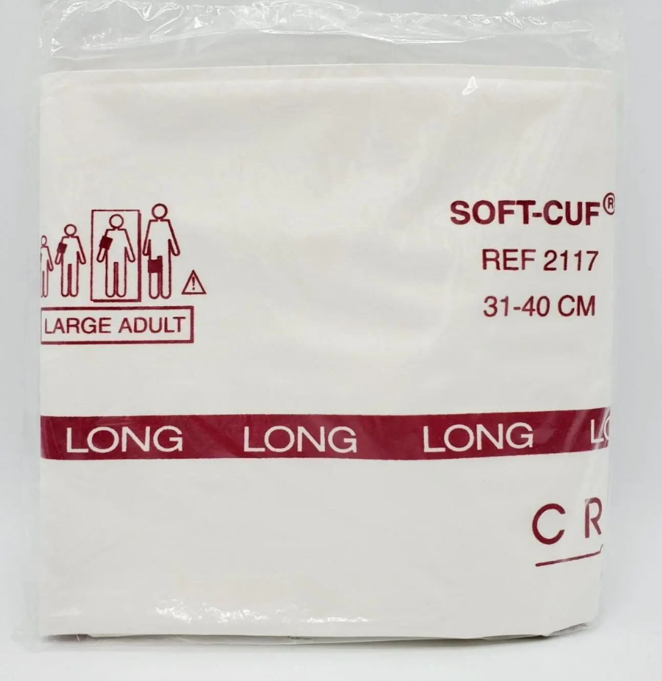 GE Critikon 2117 Soft-Cuff Large Adult Long Blood Pressure Cuff 31-40 CM 20BX - Image 2