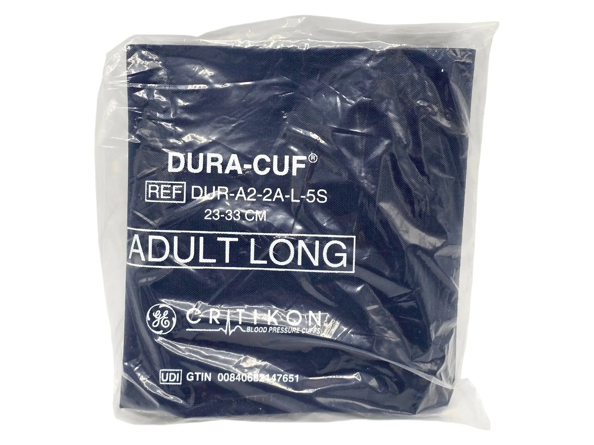 GE Critikon DUR-A2-2A-L-5S Dura-Cuf Blood Pressure Cuff Adult Long 23-33cm EACH