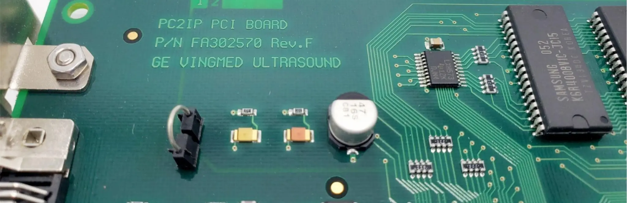 GE FA302570 Rev F Logiq 5 Expert Ultrasound PC2IP PCI Assembly Board - Image 4
