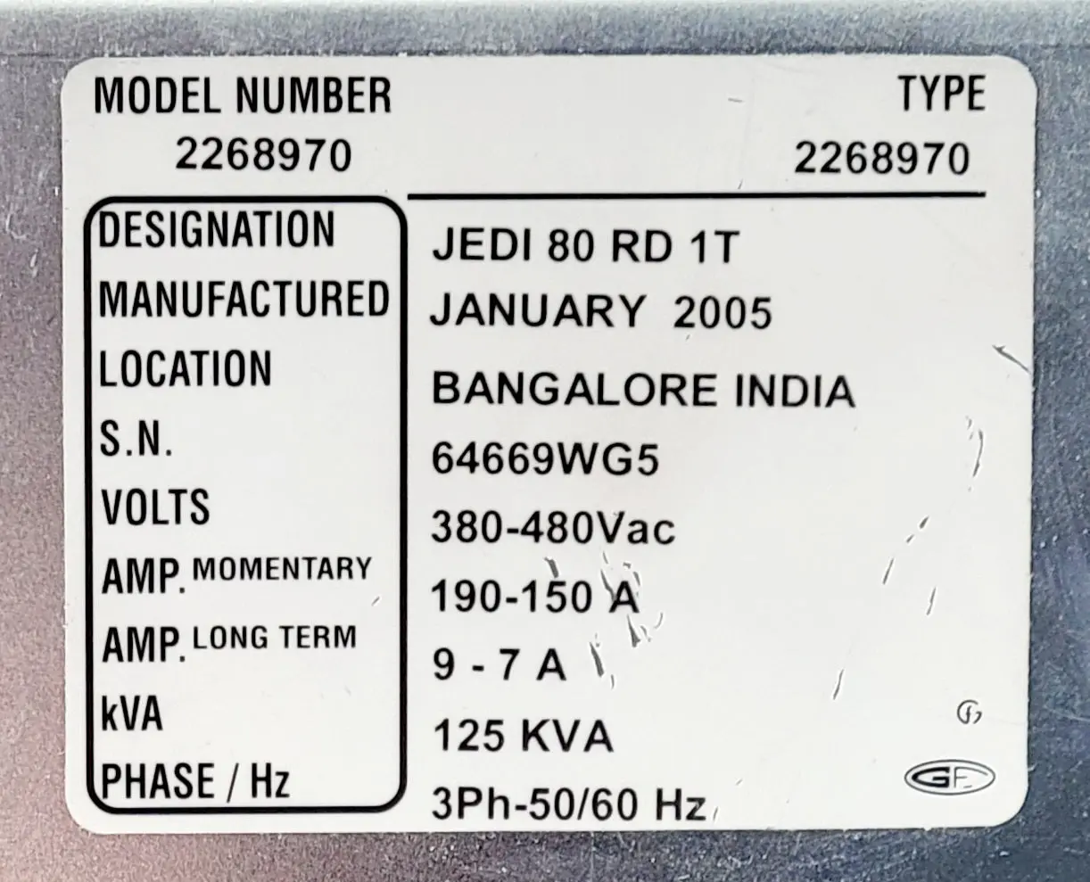 GE Proteus Rad Room Jedi 80 RD IT Generator Assembly Part No 2268970 - Image 4
