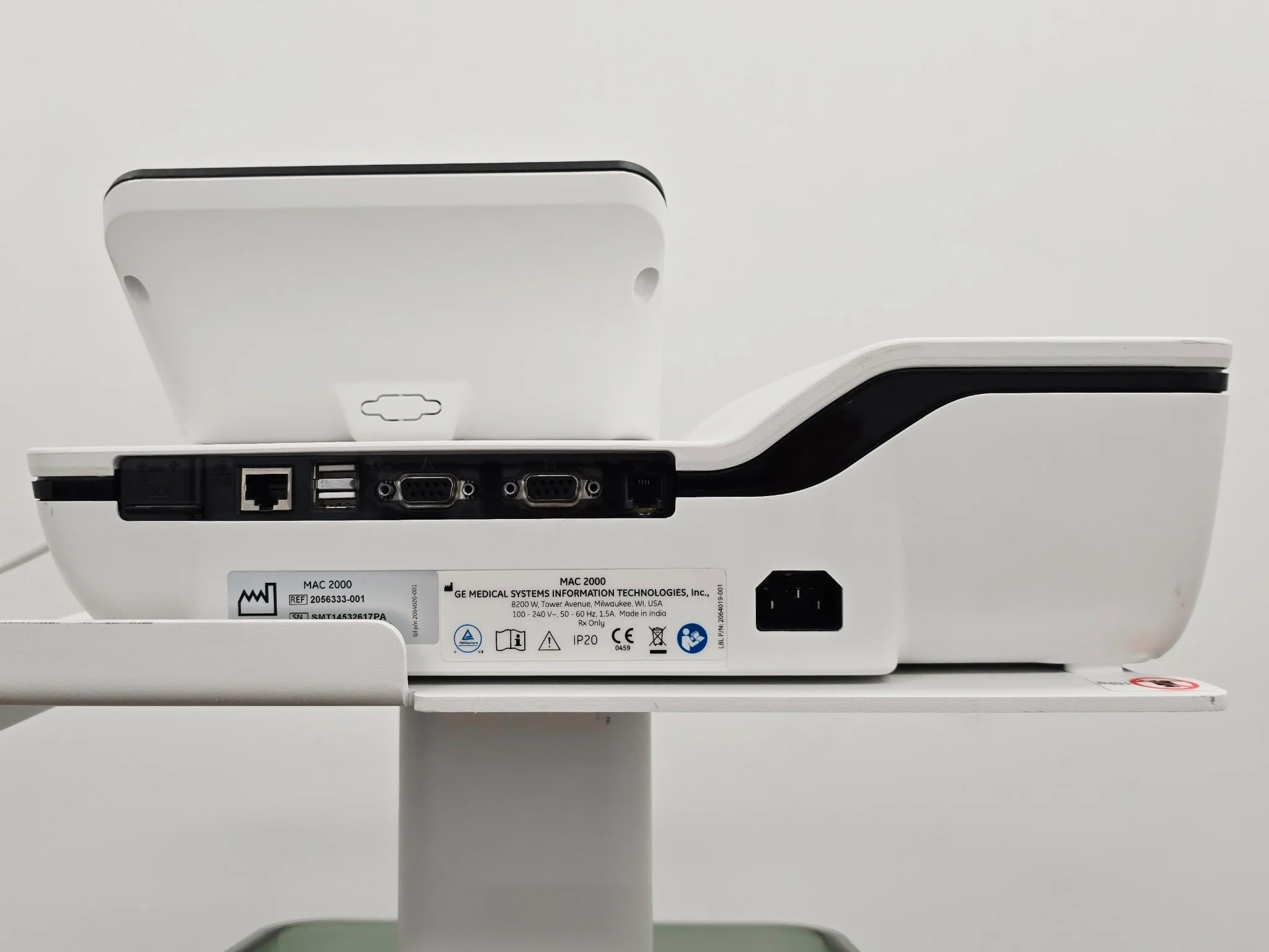 GE Healthcare MAC 2000 12-Lead Resting ECG System w/ Cart & Accessories - Image 9