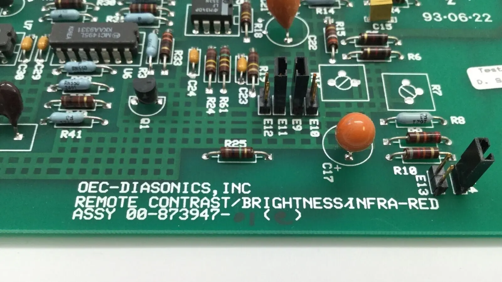 GE OEC 9400 C Arm 00-873947-01 Remote Contrast Board - Image 3