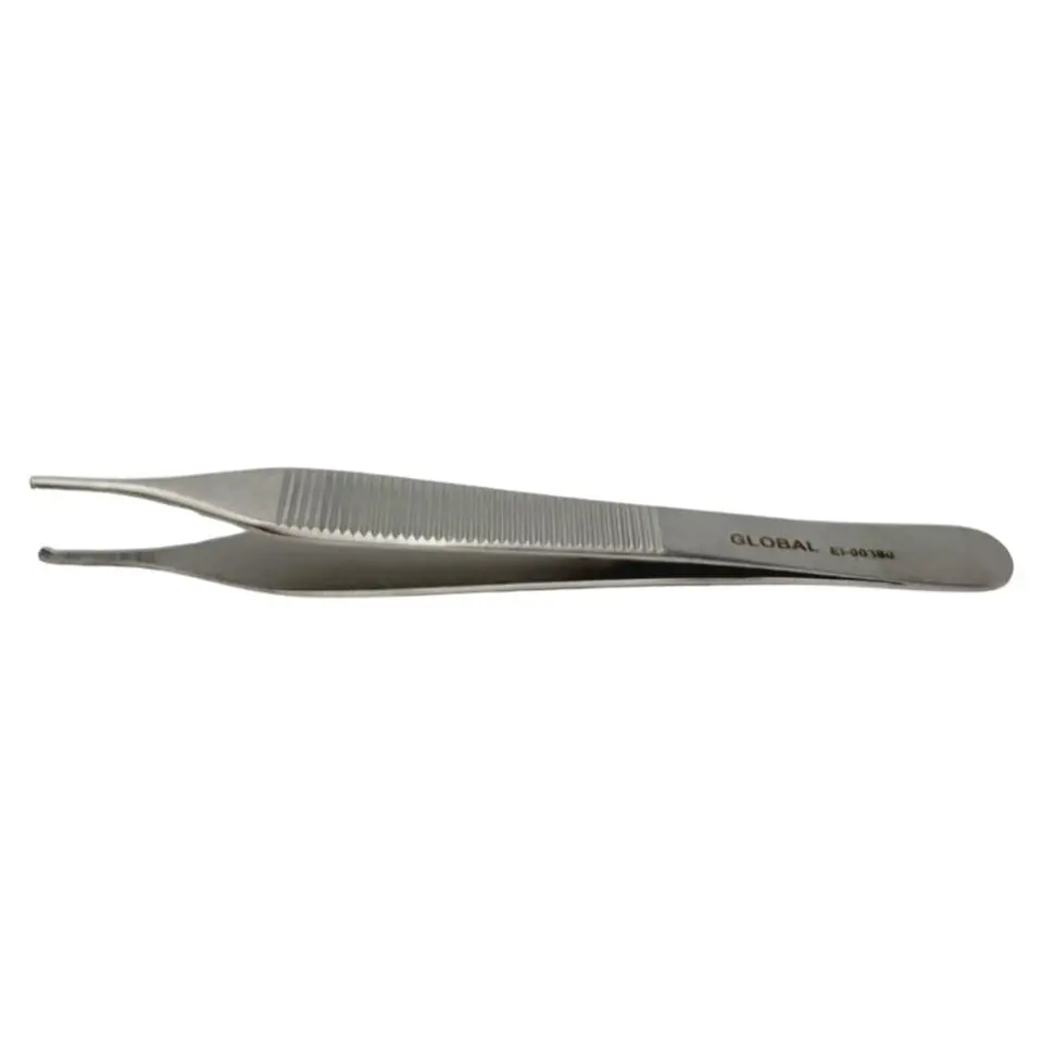 Global Surgical Adson Forcep E1-00380 Serrated 1 x 2 Teeth 4-3/4"