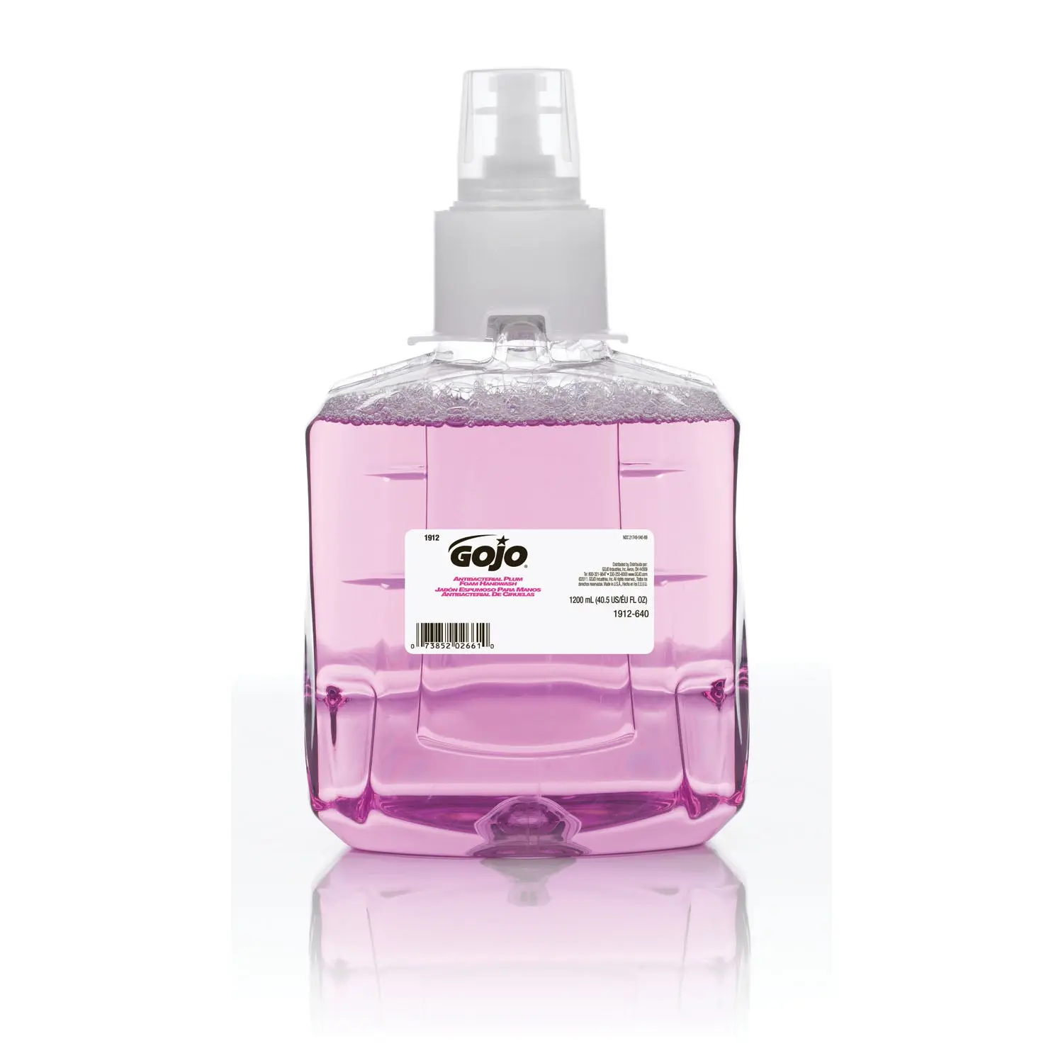 GOJO 1912-02 LTX-12 ANTIBACTERIAL HANDWASH Antibacterial Foam Handwash, 1200 ml, Clear, 2/cs