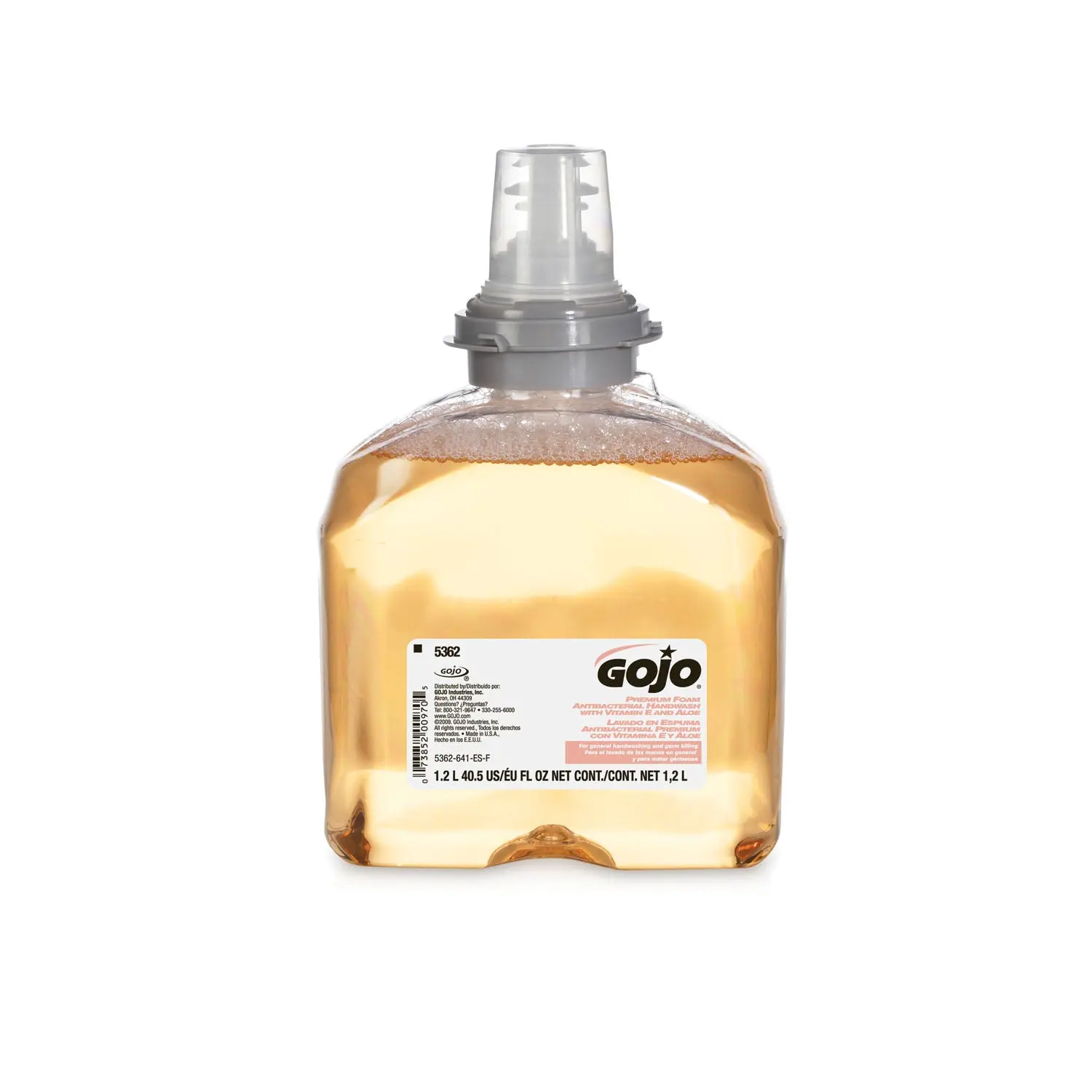 GOJO 5362-02 PREMIUM FOAM ANTIBACTERIAL HANDWASH Premium Foam Antibacterial Handwash, 2/cs (192 cs/plt)
