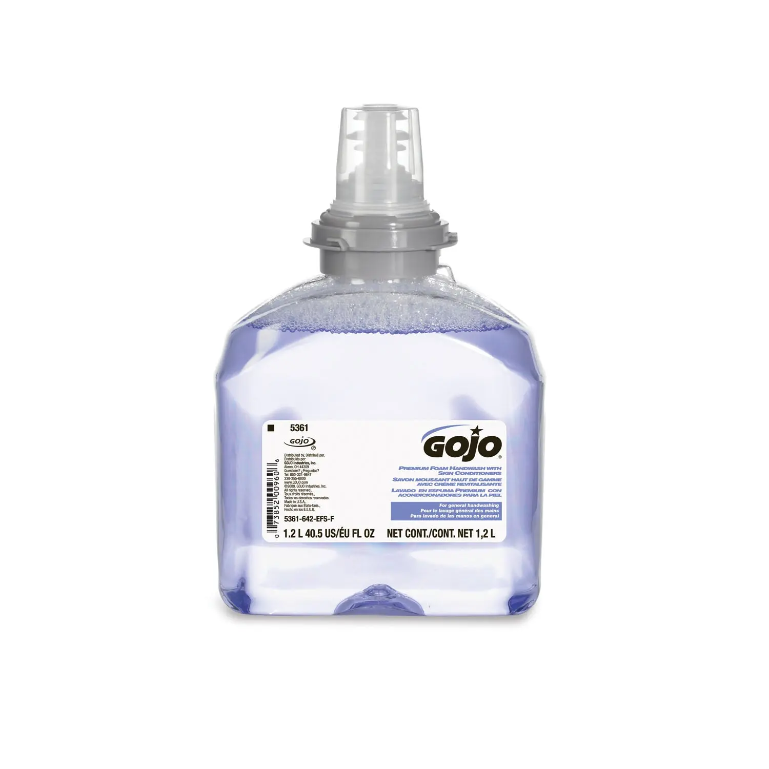 GOJO 5361-02 PREMIUM FOAM ANTIBACTERIAL HANDWASH Premium Foam Handwash with Skin Conditioners, 2/cs