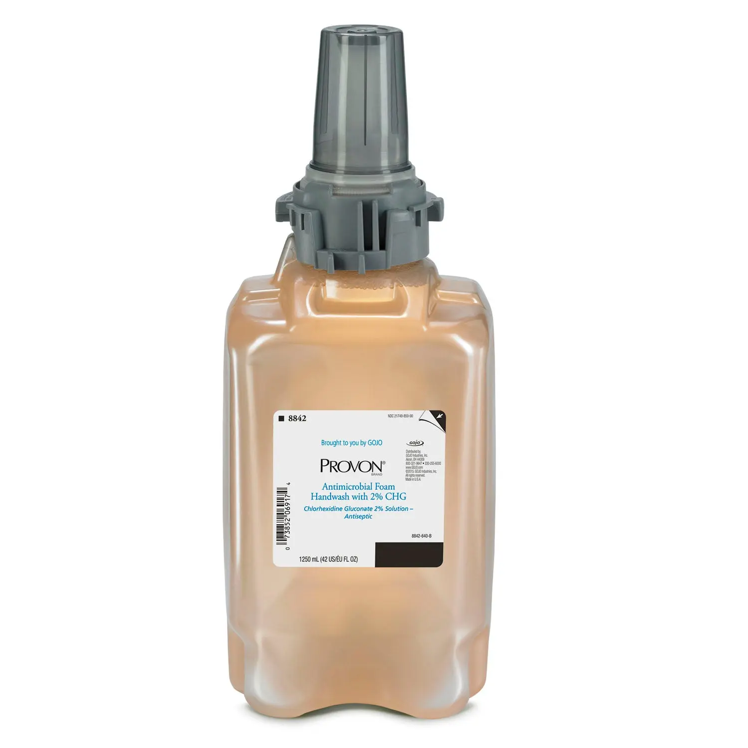 GOJO 8842-03 PROVON FOAMING HANDWASH PROVON ADX 1250 mL, Foaming Antimicrobial Skin Cleanser with 2% CHG, 3/cs