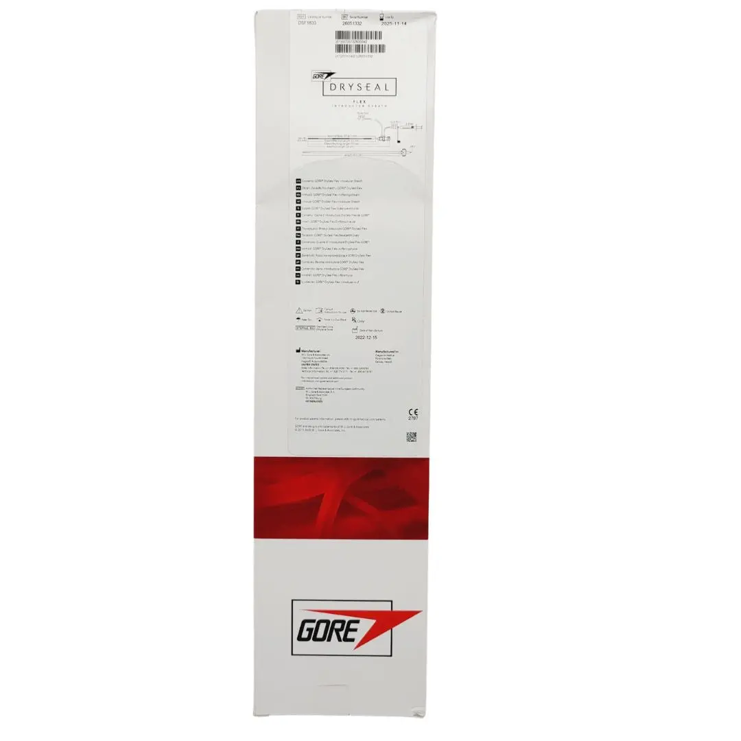 Gore DSF1833 Dryseal Flex Introducer Sheath 33cm 18Fr Hydrophilic Coating