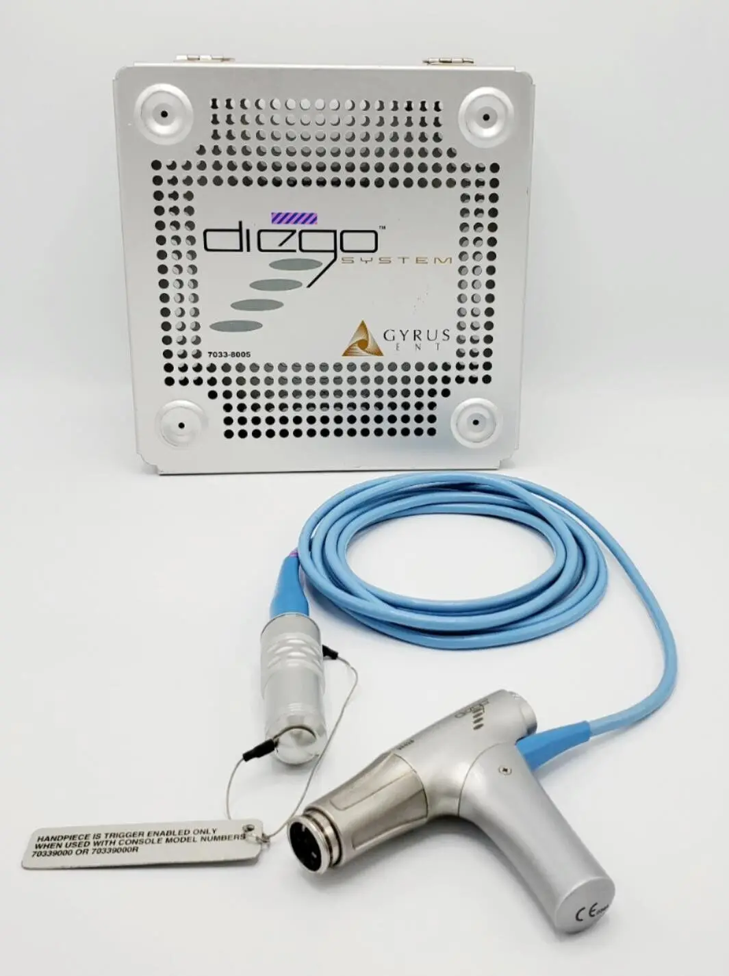 Gyrus 70339001 Diego System ENT Shaver Handpiece and Sterilization Case 7033-8005 - Image 2
