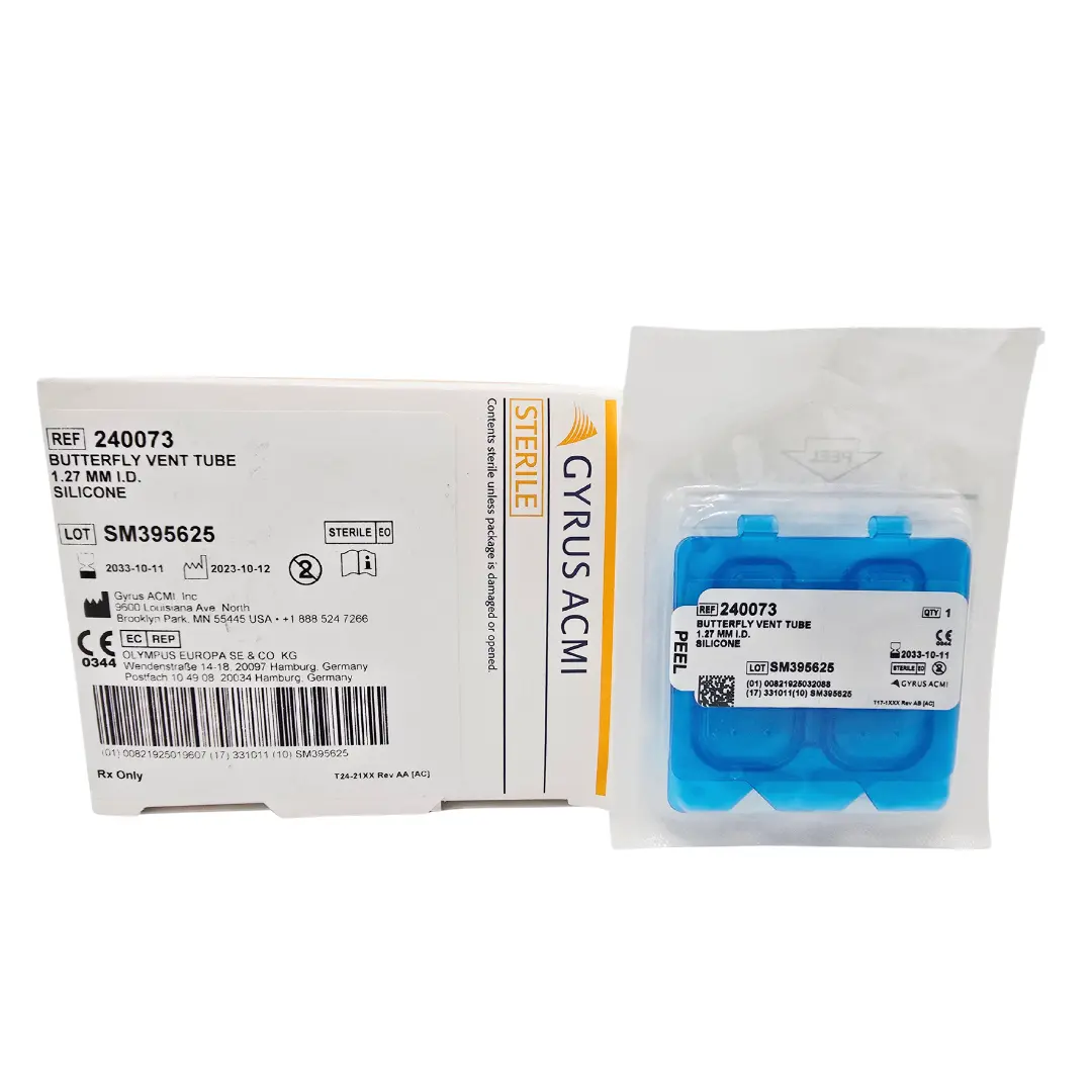 Gyrus Acmi 240073 Butterfly Vent Tube 1.27mm Silicone BX/6