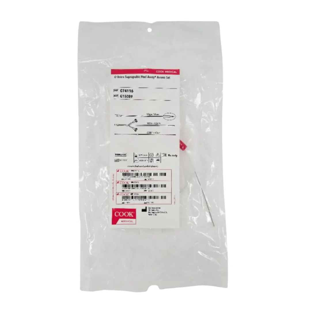 Cook Medical G15089 O'Brien Suprapubic Peel-Away Access Set 18Ga x 16Fr x .038"