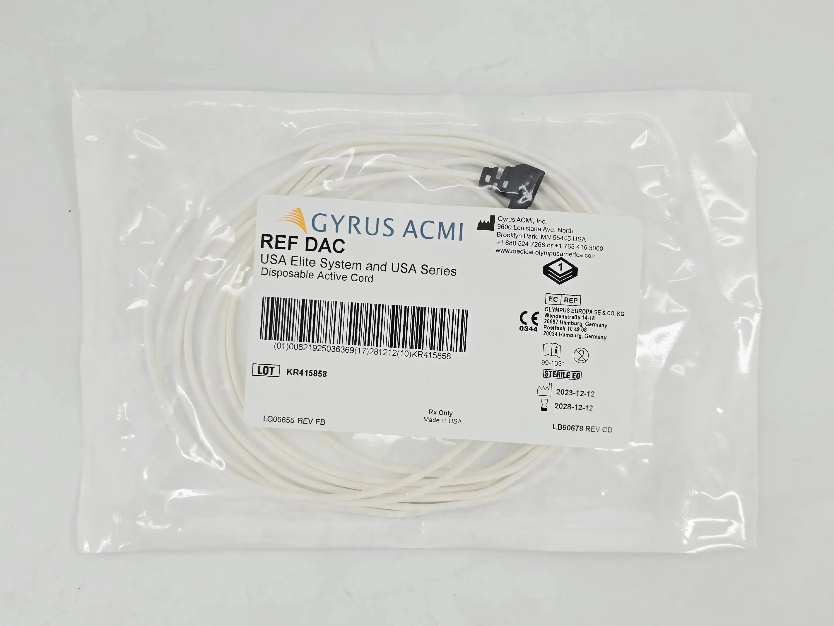 Gyrus ACMI DAC USA Elite System and USA Series Disposable Active Cord BX/12 - Image 2