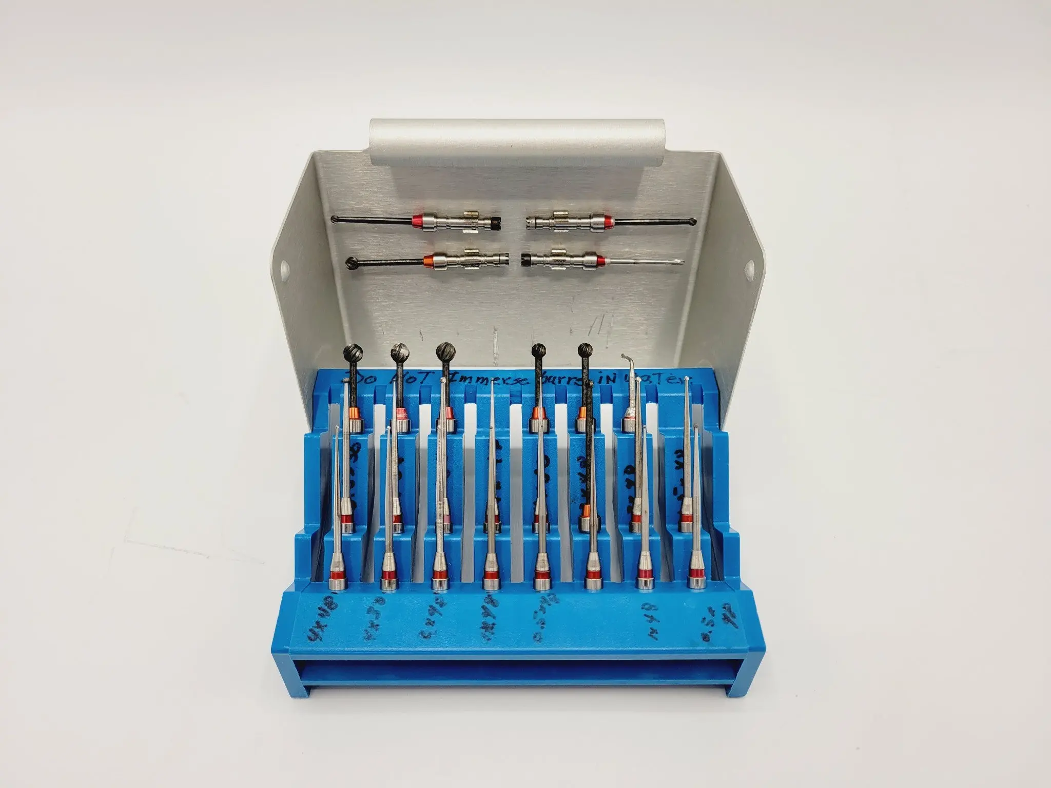 Hall Linvatec 5038-09 Osteon Bur Rack w/ 26 Zimmer 5056 Fluted Burs 5-1/2" - Image 3