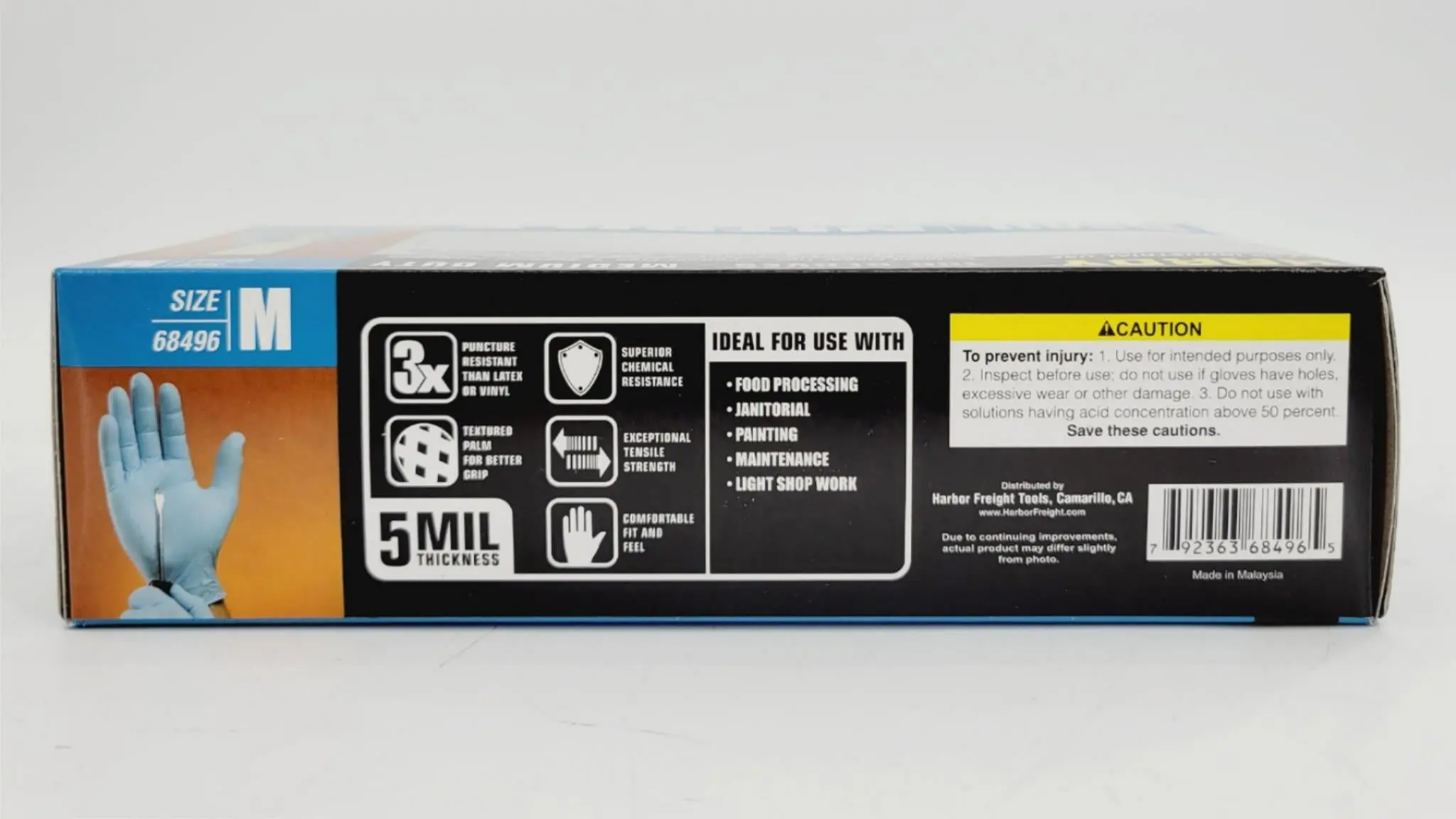 Hardy 5MIL Nitrile Disposable Gloves Medium for Industrial Use 1000/CS - Image 5