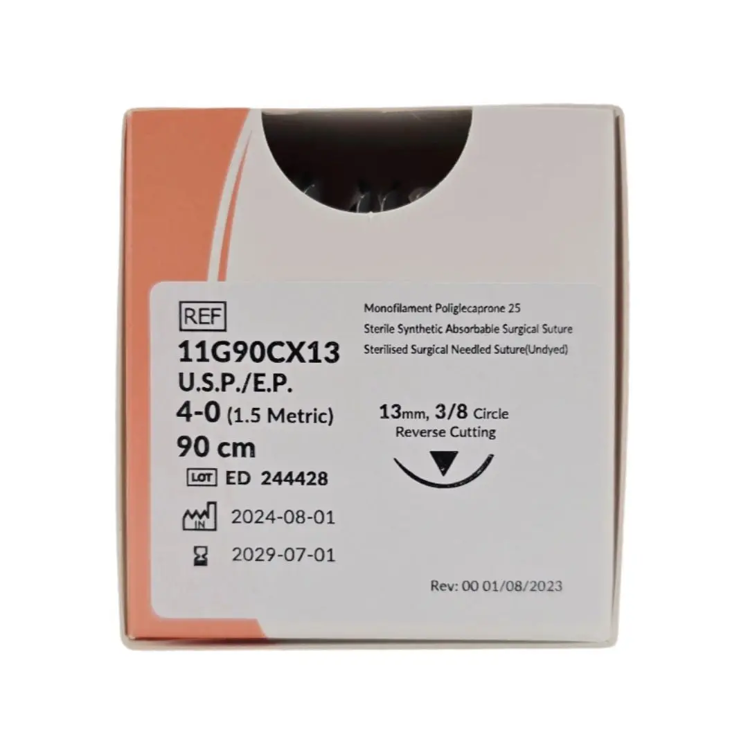 Healthium Medtech Ltd. 11G90CX13 4-0 MONOGLYDE Undyed 1X90cm BX/12 OPEN BOX - FULL