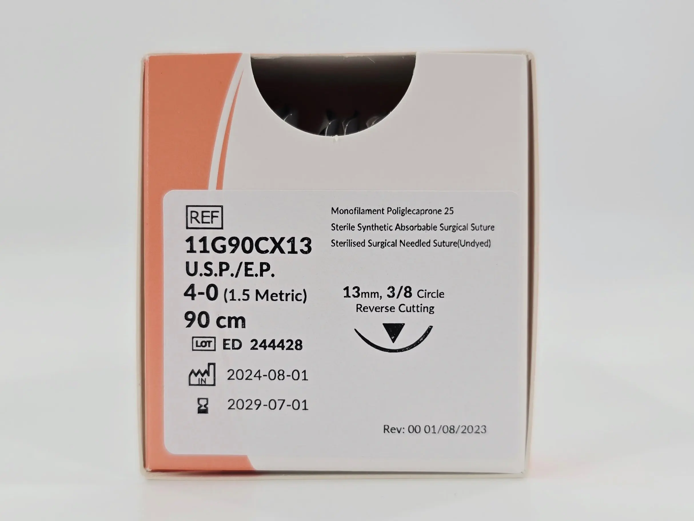 Healthium Medtech Ltd. 11G90CX13 4-0 MONOGLYDE Undyed 1X90cm BX/12 OPEN BOX - FULL - Image 2