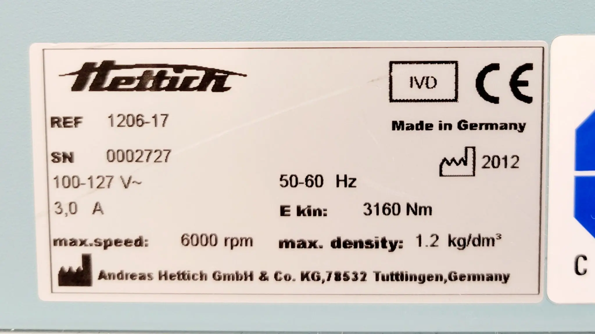 Hettich 1206-17 Arthrex ACP Autologous Conditioned Plasma Centrifuge w/ Cart - Image 8