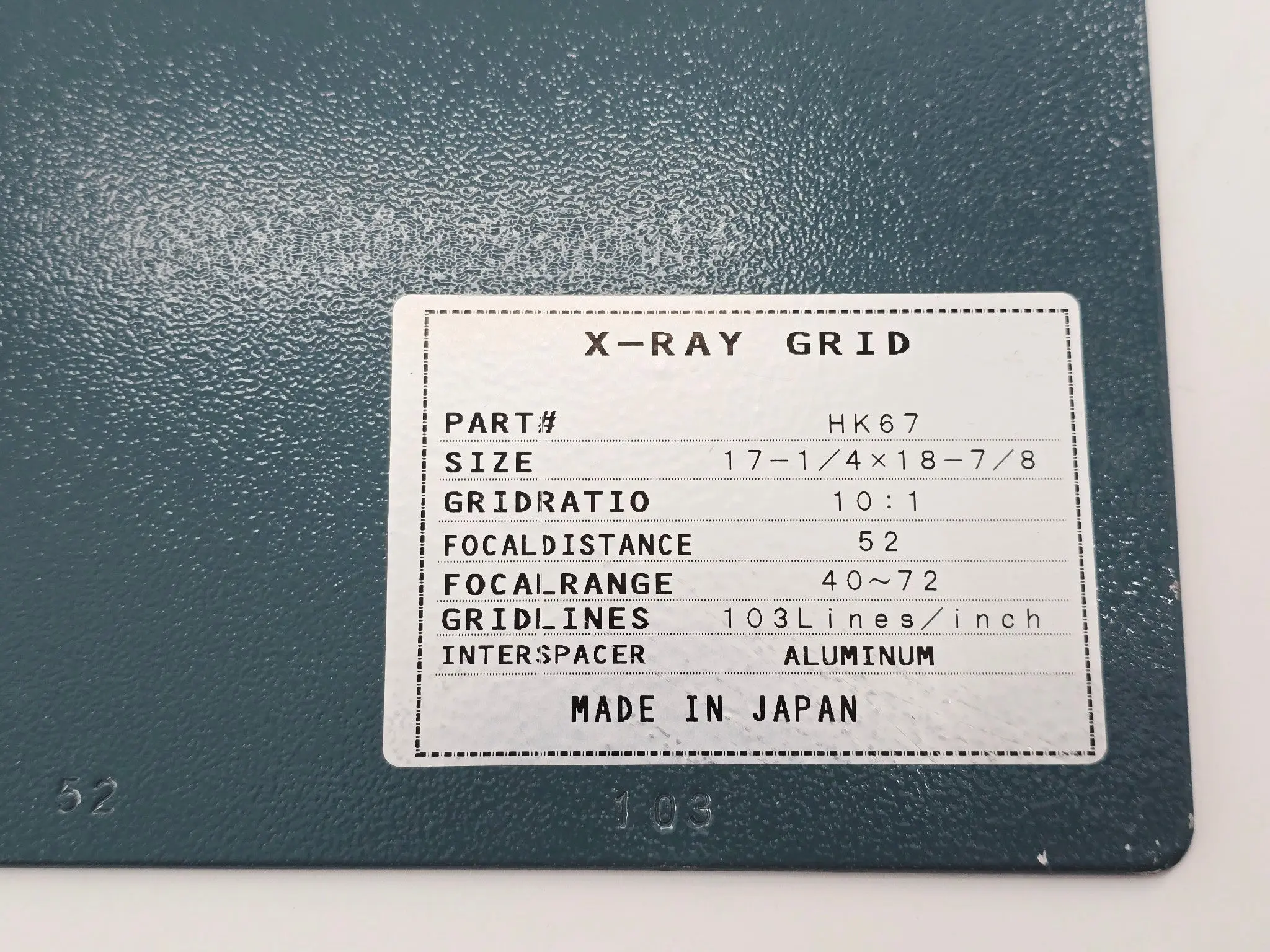 HK67 Anti-Scatter Grid 17-1/4 x 18-7/8 - Image 2