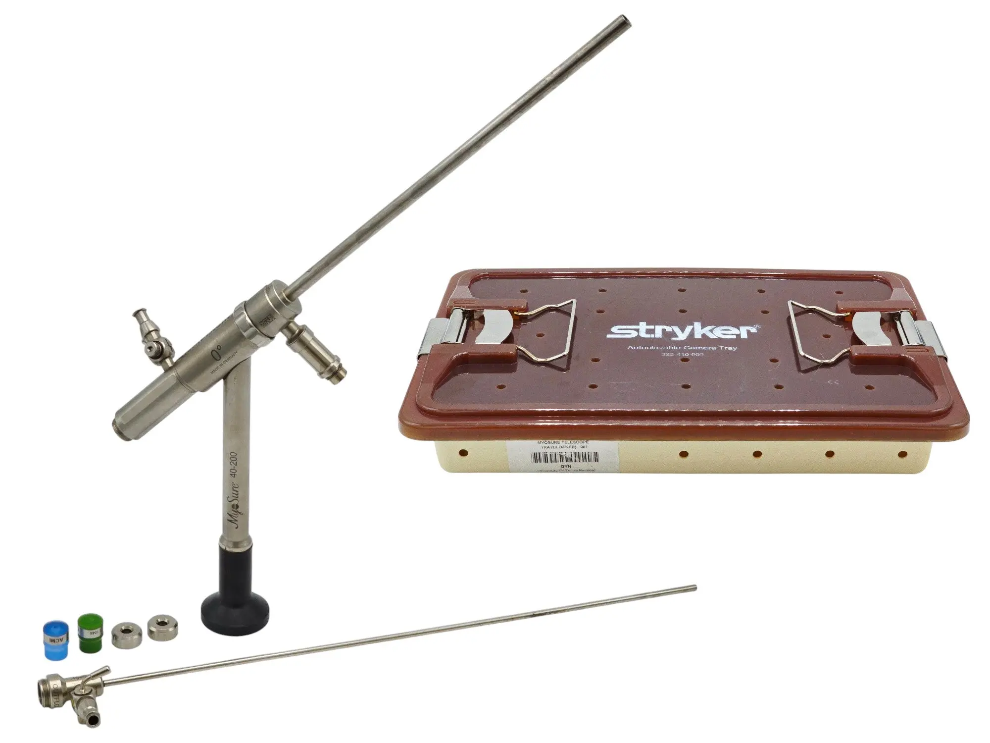 Hologic MyoSure Hysteroscope 40-200 + Outflow 40-201 w/ Stryker Camera Tray - Image 2