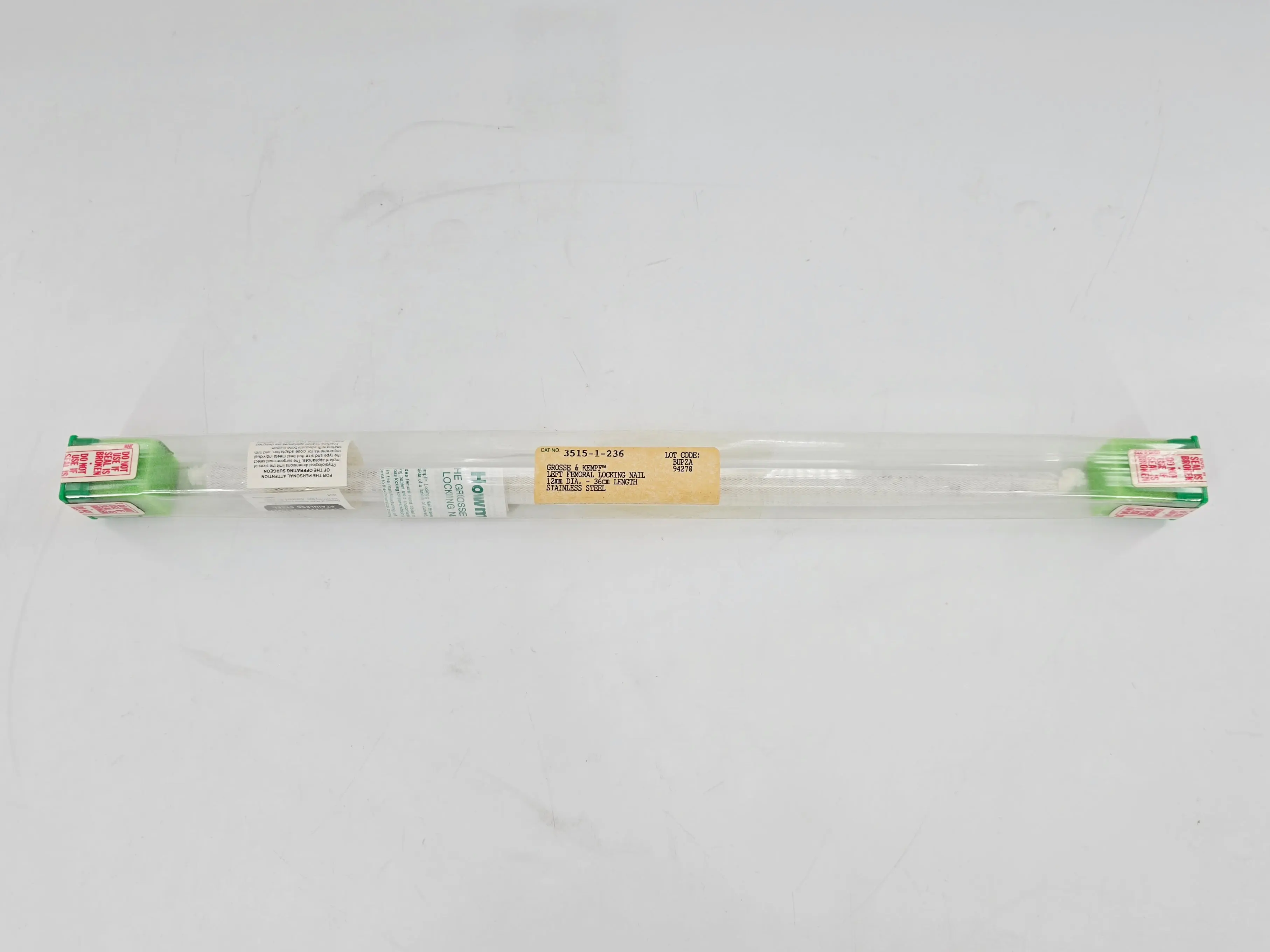 Howmedica 3515-1-236 Grosse & Kempf Left Femoral Locking Nail 12mm x 36cm 1/EA - Image 2
