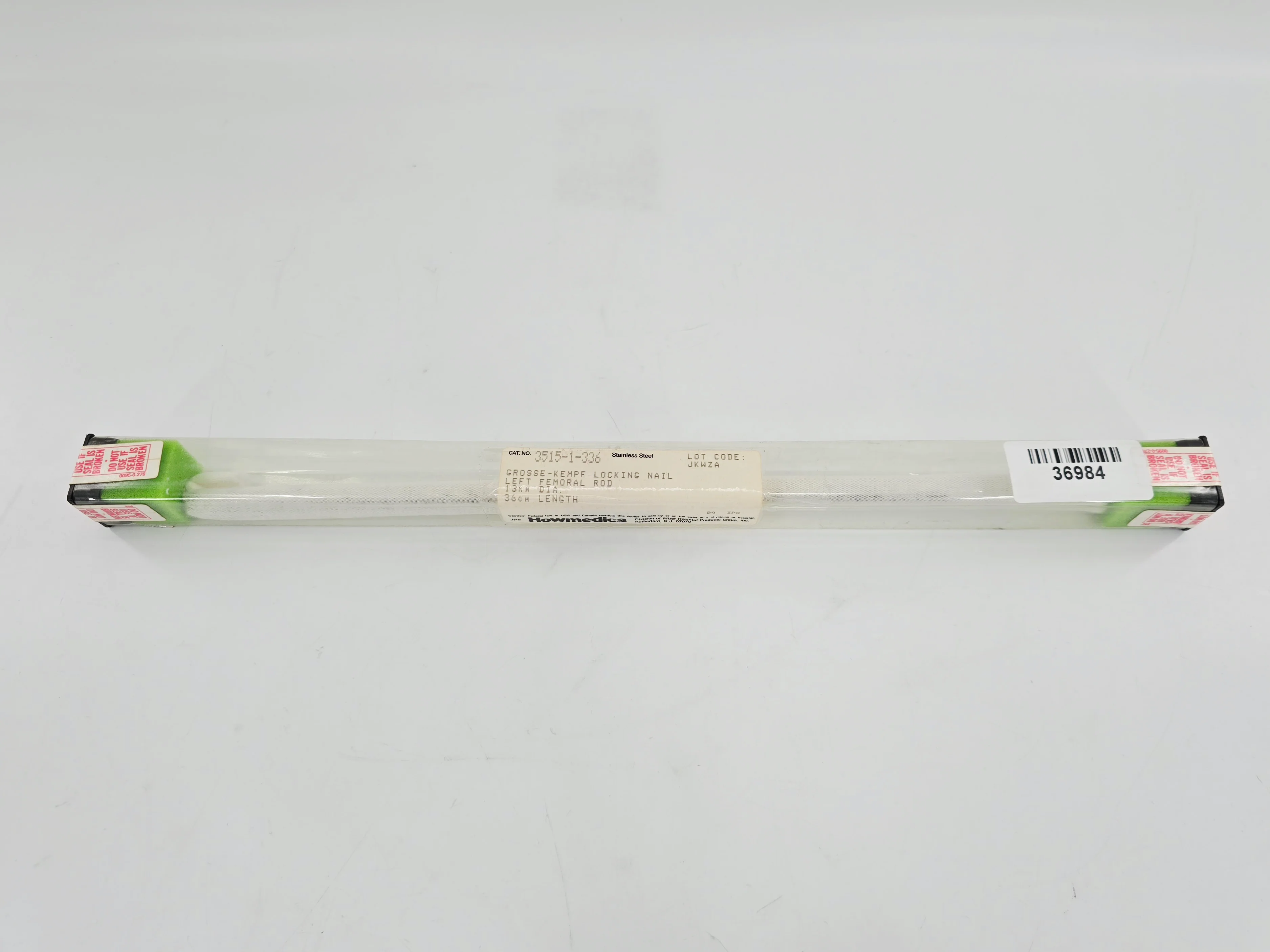 Howmedica 3515-1-336 Grosse-Kempf Left Femoral Locking Nail 13mm x 36cm 1/EA - Image 2
