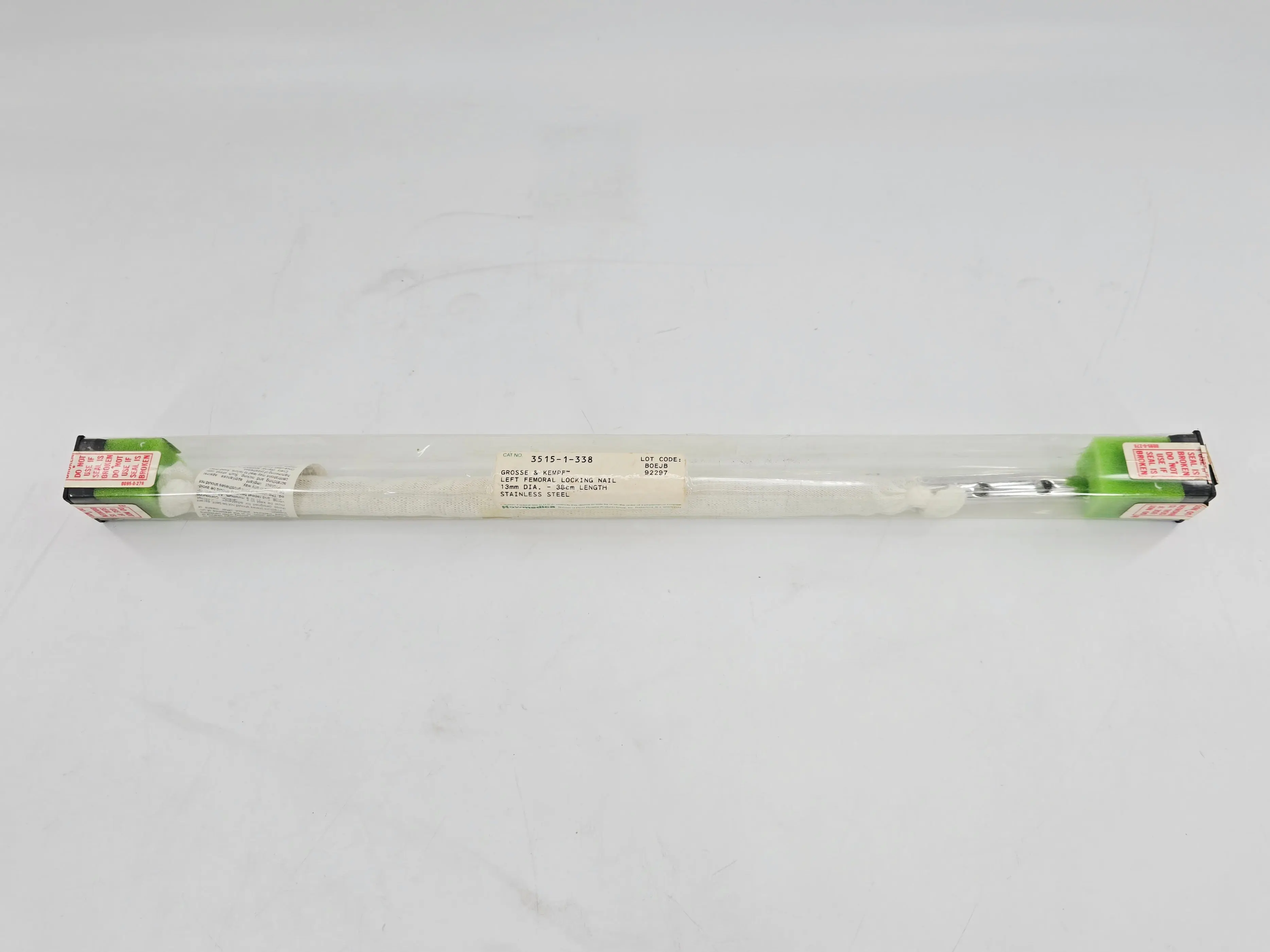 Howmedica 3515-1-338 Grosse & Kempf Left Femoral Locking Nail 13mm x 38cm 1/EA - Image 2