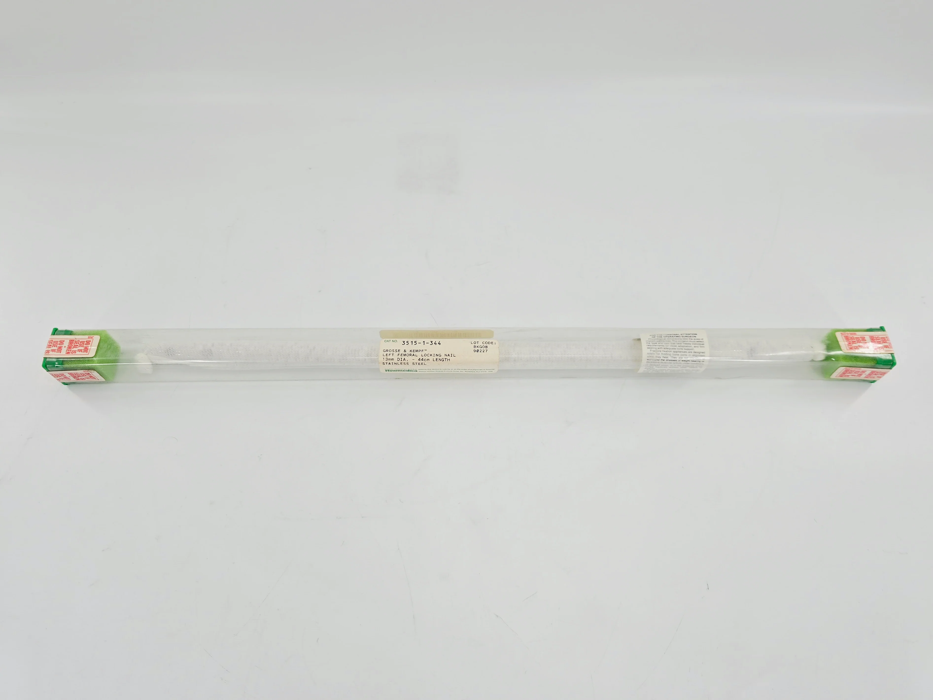 Howmedica 3515-1-344 Grosse-Kempf Left Femoral Locking Nail 13mm x 44cm 1/EA - Image 2