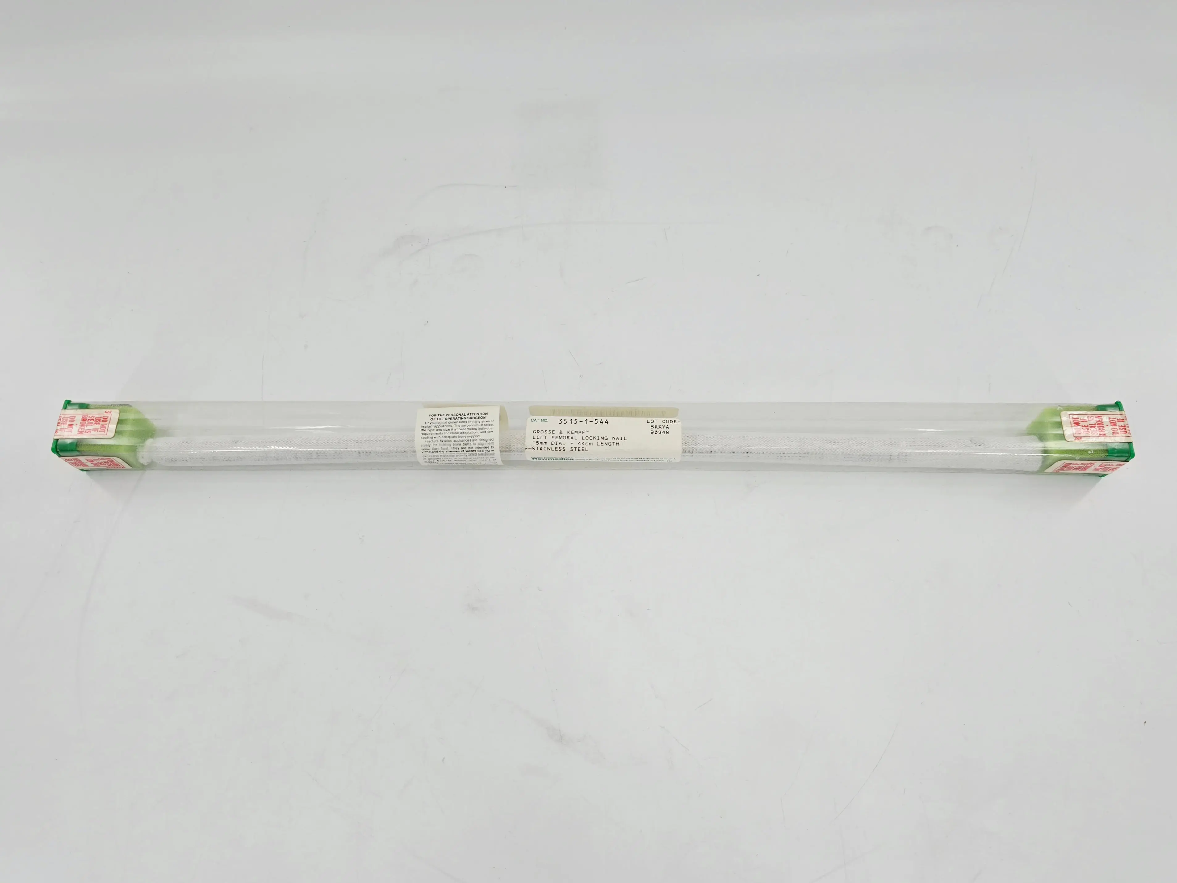 Howmedica 3515-1-544 Grosse & Kempf Left Femoral Locking Nail 15mm x 44cm 1/EA - Image 2
