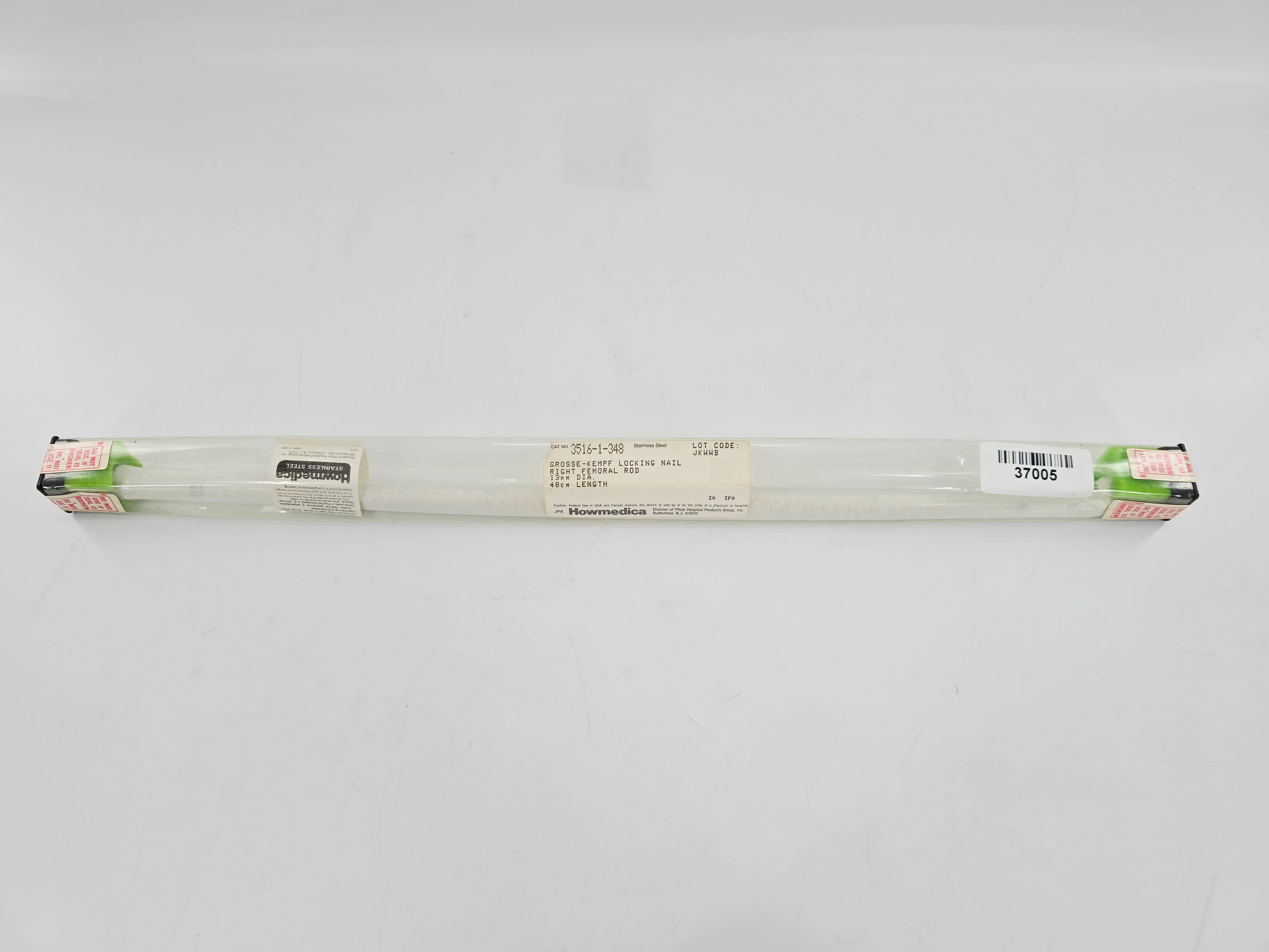 Howmedica 3516-1-348 Grosse-Kempf Right Femoral Locking Nail 13mm x 48cm 1/EA - Image 2