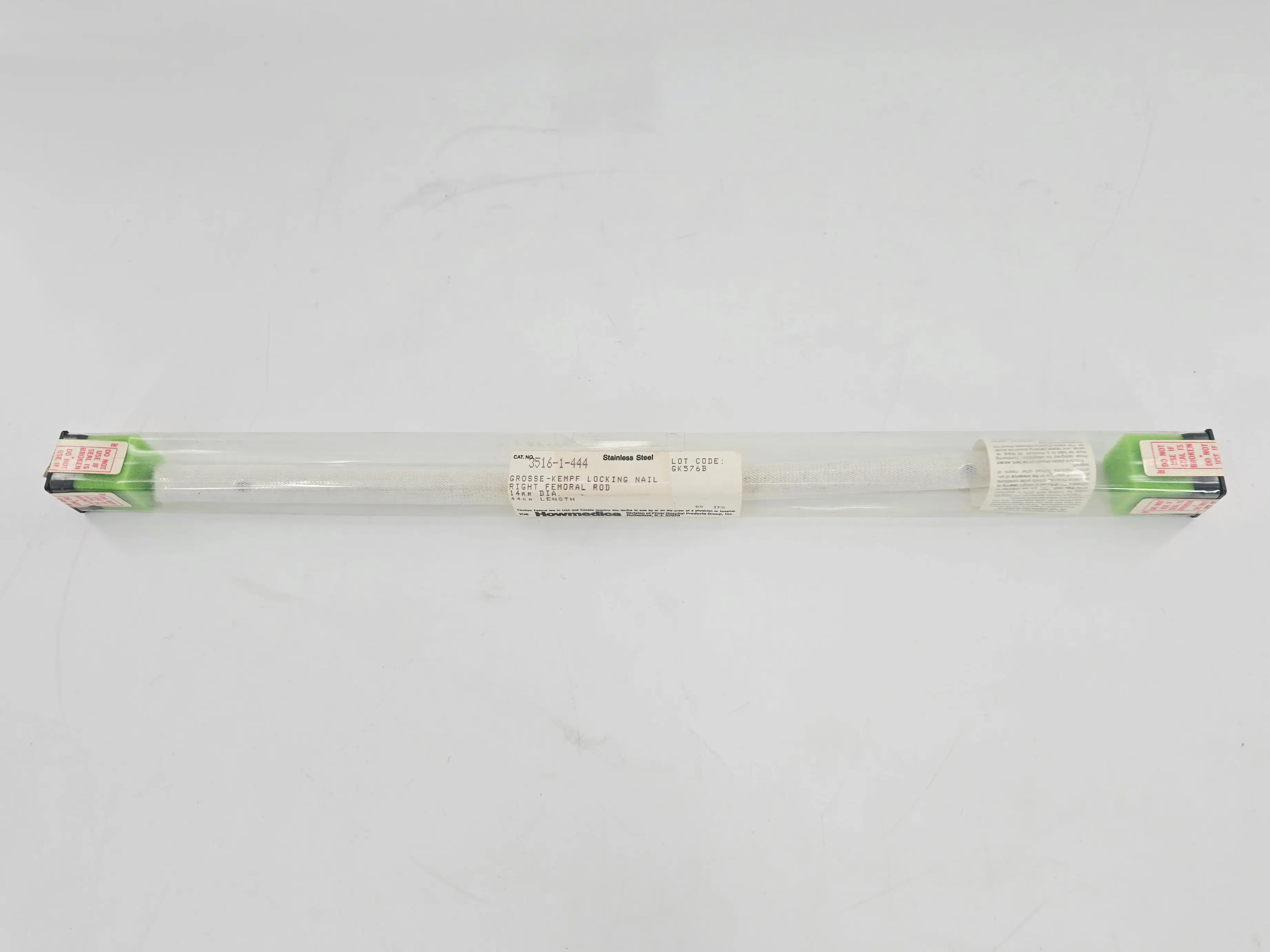 Howmedica 3516-1-444 Grosse & Kempf Right Femoral Locking Nail 14mm x 44cm 1/EA - Image 2