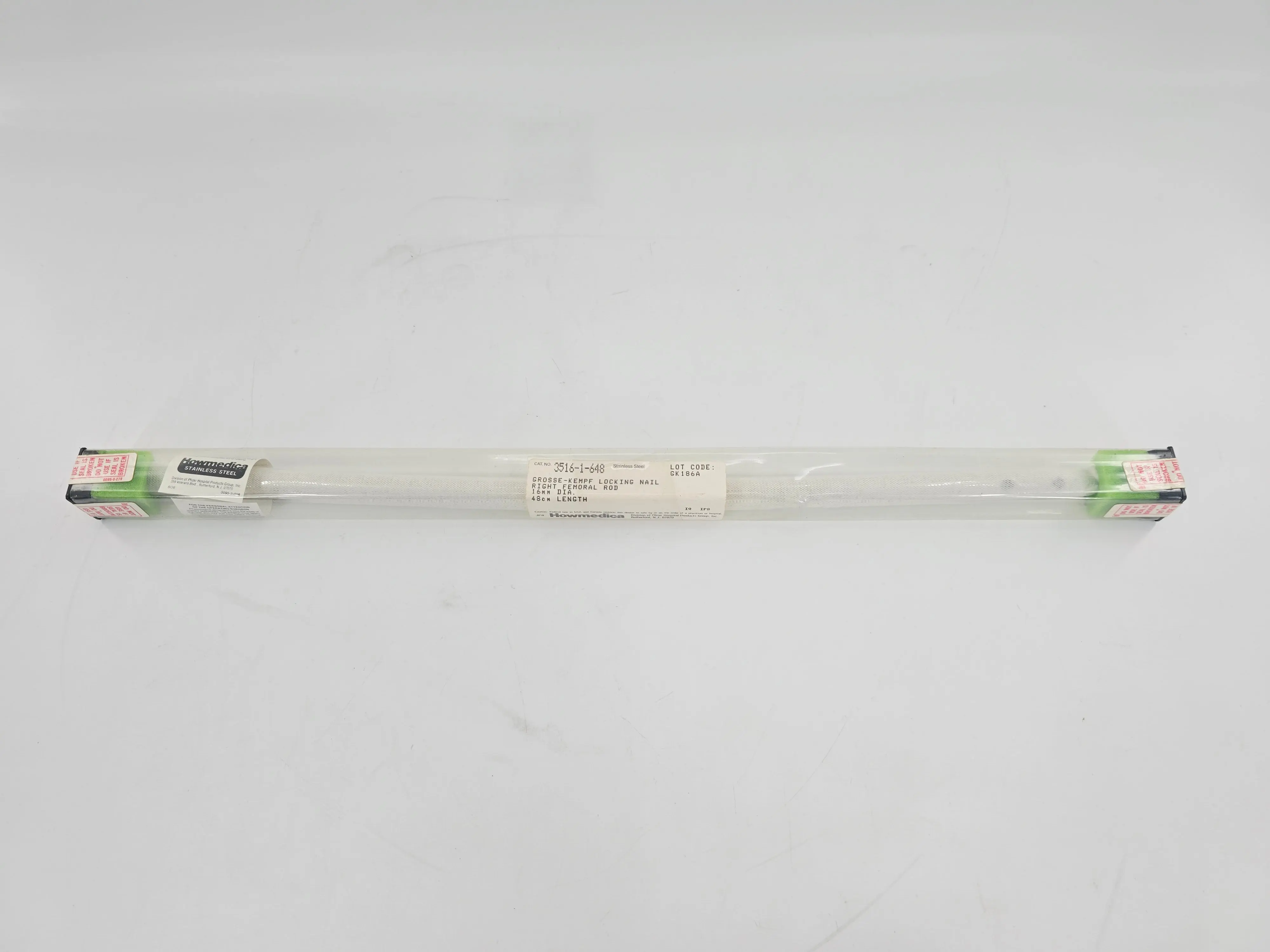 Howmedica 3516-1-648 Grosse & Kempf Right Femoral Locking Nail 16mm x 48cm 1/EA - Image 2