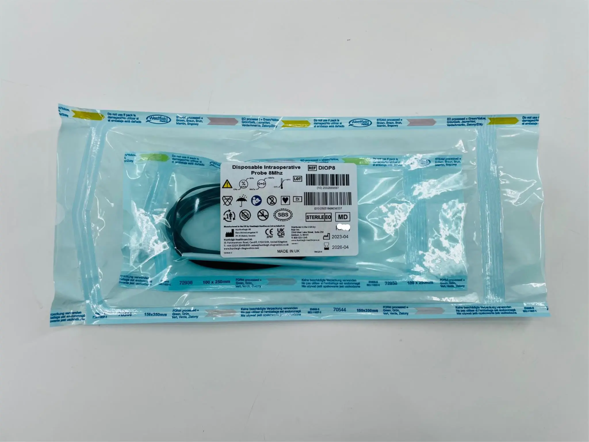 Huntleigh DIOP8  Intraoperative Probe 8Mhz  Disposable Intraoperative Box of 10 - Image 3