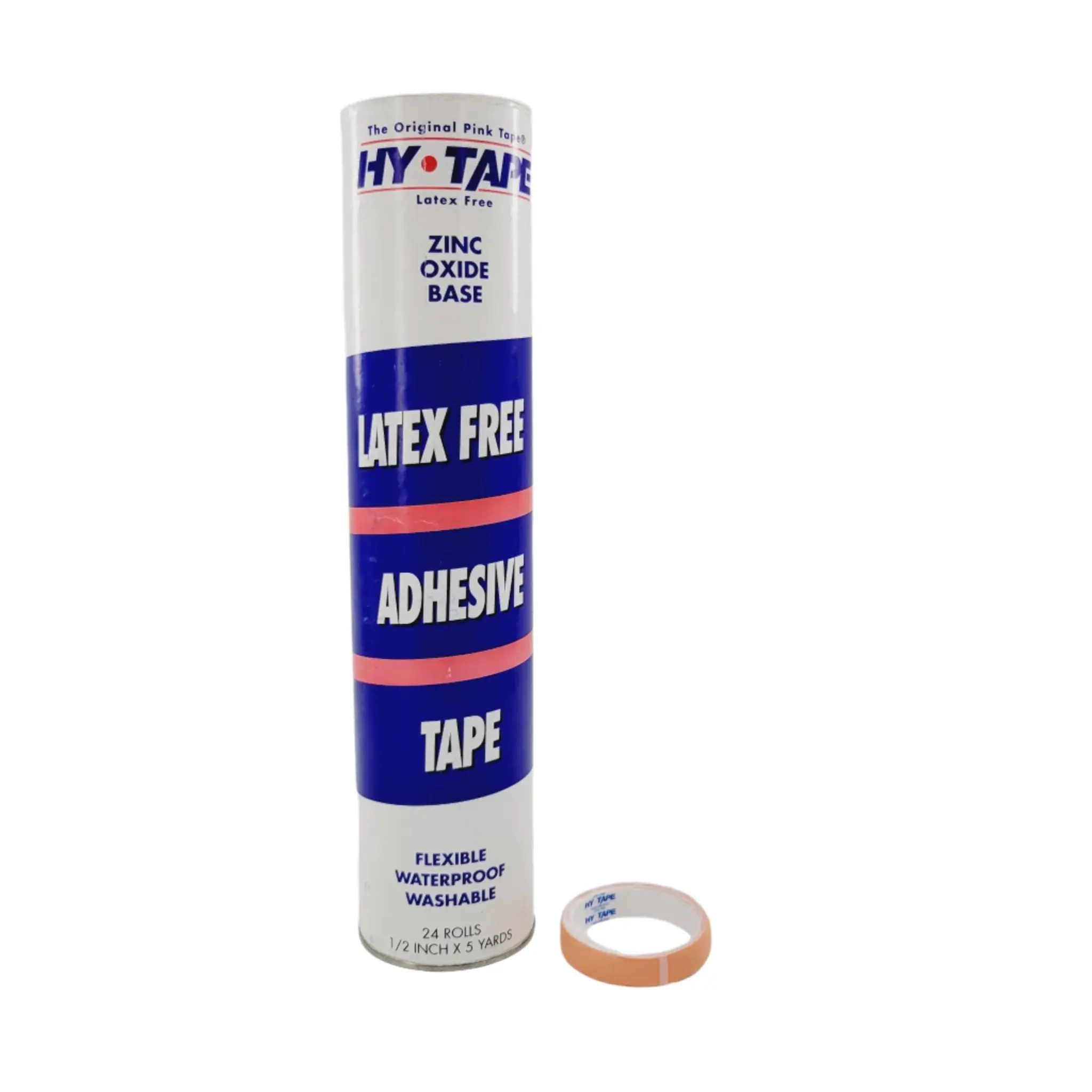 HY-TAPE 5LF Latex Free 1/2" X 5 Yards Adhesive Tape Zinc Oxide 24 Rolls