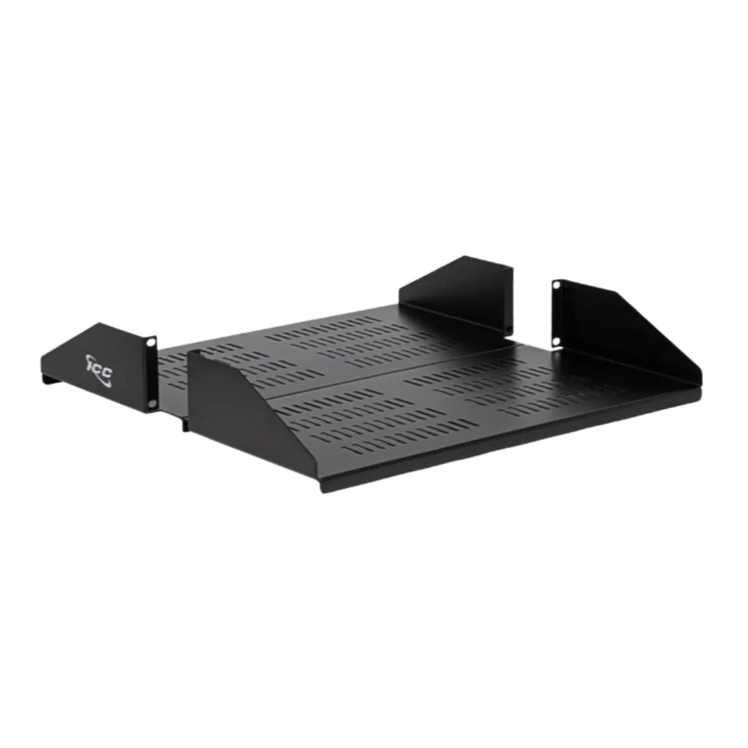 ICC ICCMSRDV20 20" Deep Double Vented Rack Shelf 2 Rack Mount Spaces