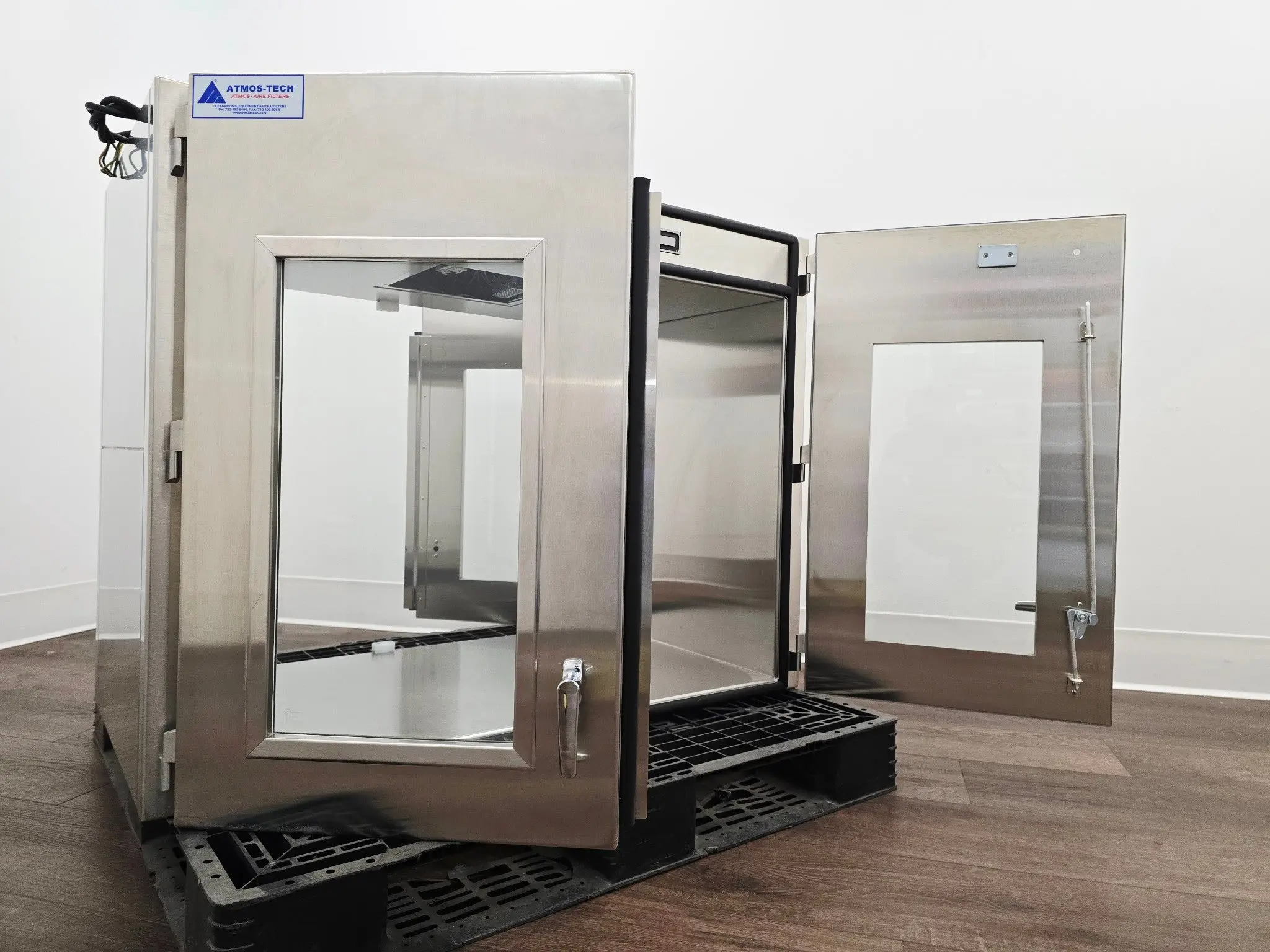 Industrial Stainless Steel Passthrough Cabinet w/Glass Doors Restaurant Wine Bar - Image 8