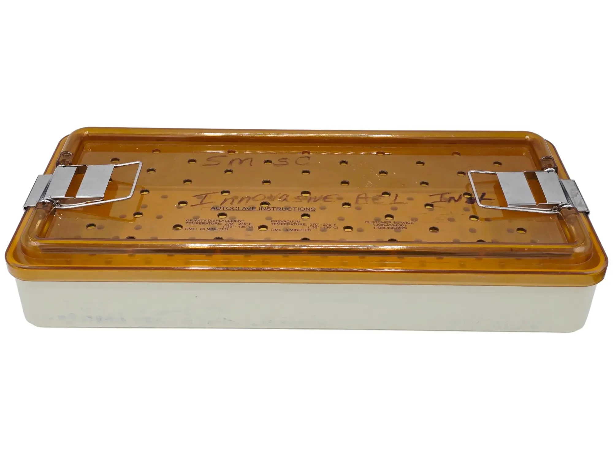 Innovative Medical Autoclave Sterilization Tray 20x9.5x4 Perforated Lid Case - Image 4