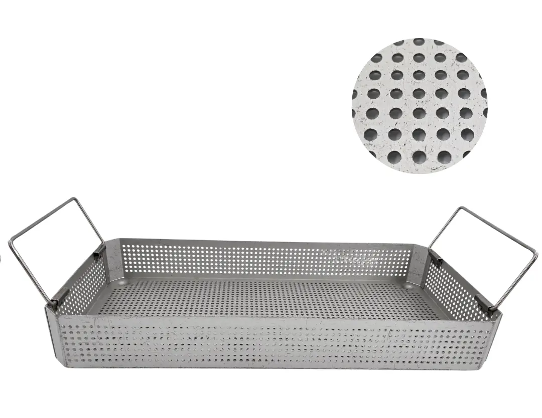 Instrument Sterilization Tray with Handles 22" x 10" x 3"