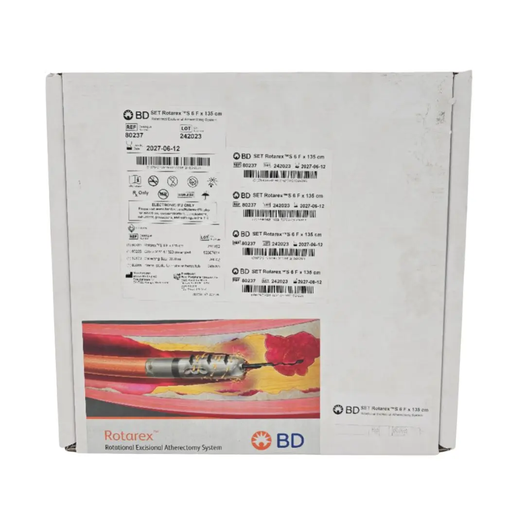 BD 80237 SET Rotarex Rotational Excisional Atherectomy System S 6F x 135cm