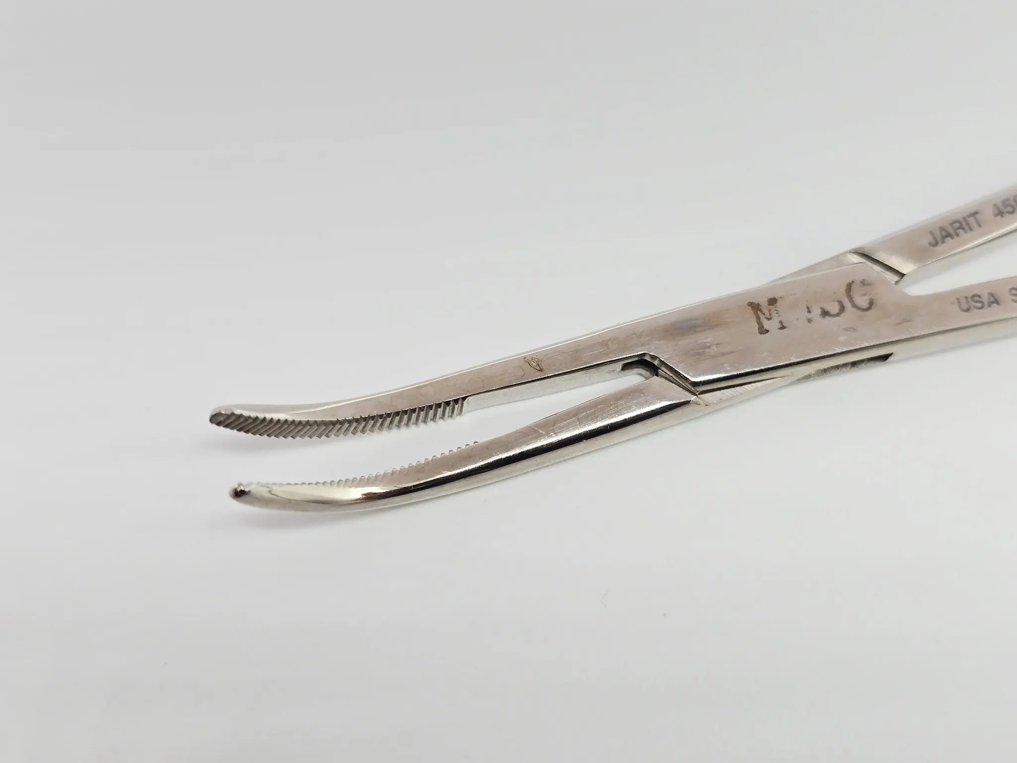 Integra Jarit 450311 Schnidt Tonsil Forceps Closed Ring Curved Surgical Tool - Image 3