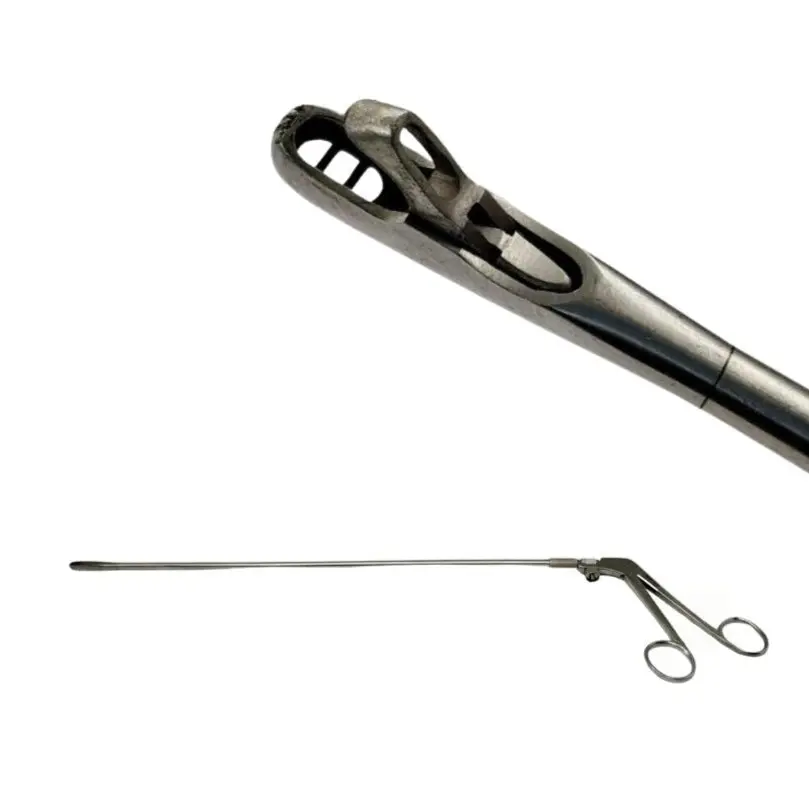 Integra Miltex 28-303 Yeoman Biopsy Forceps Shaft Straight Jaws w/ Teeth 4mm 18-1/4"