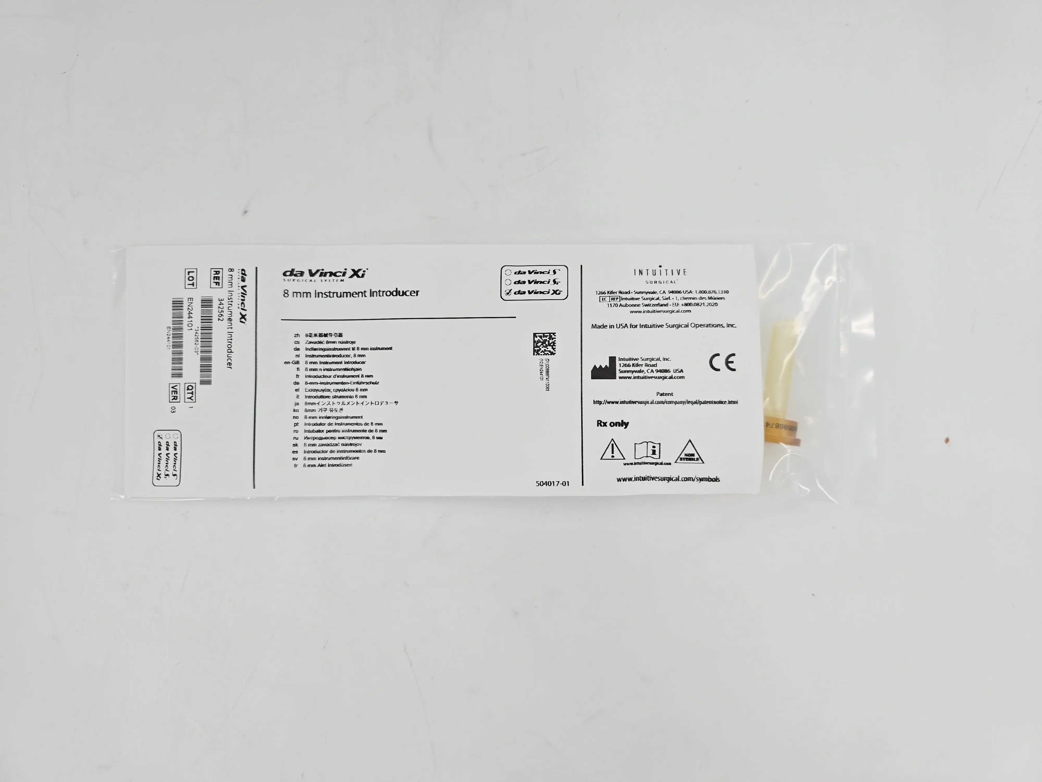 Intuitive Surgical 342562 da Vinci Xi 8mm Instrument Introducer 1/EA - Image 2