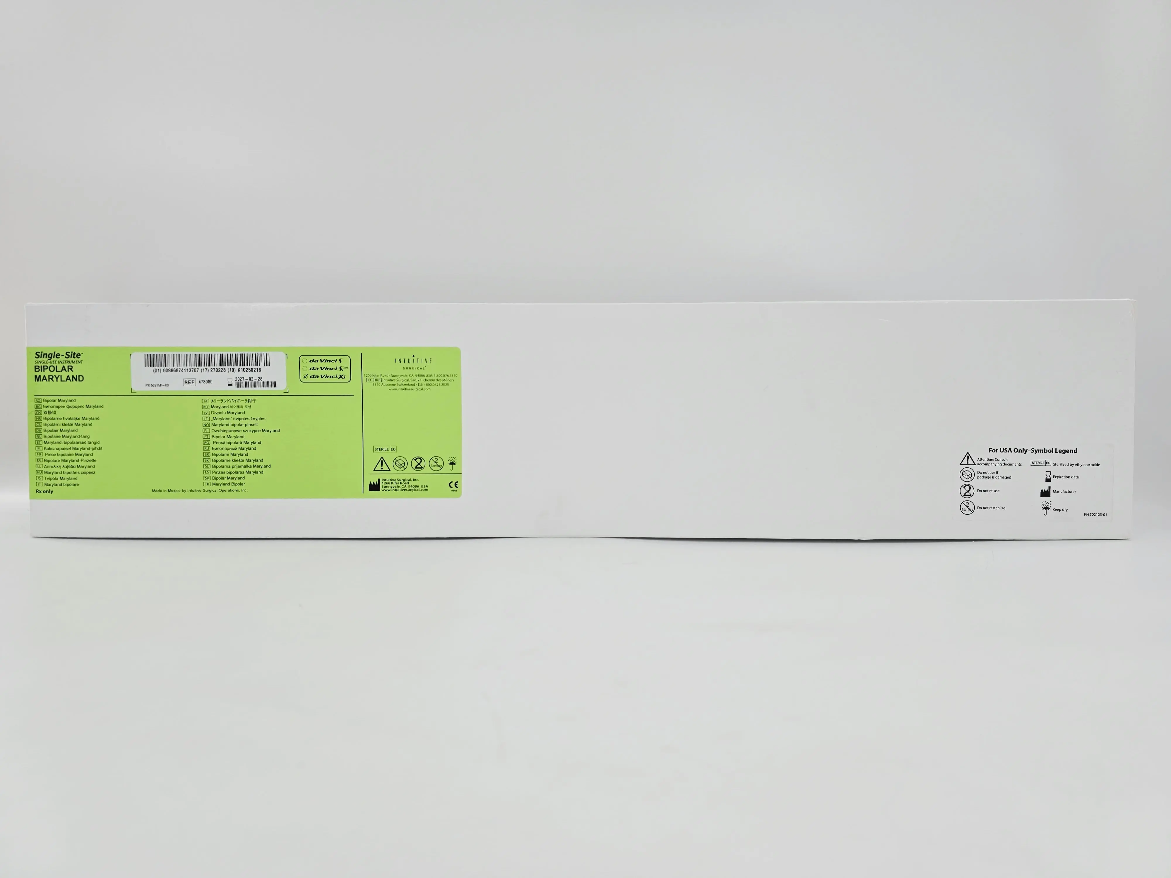 Intuitive Surgical 478080 Da Vinci Xi Single-Site Bipolar Maryland Single-Use Forceps 5mm 1/EA - Image 3