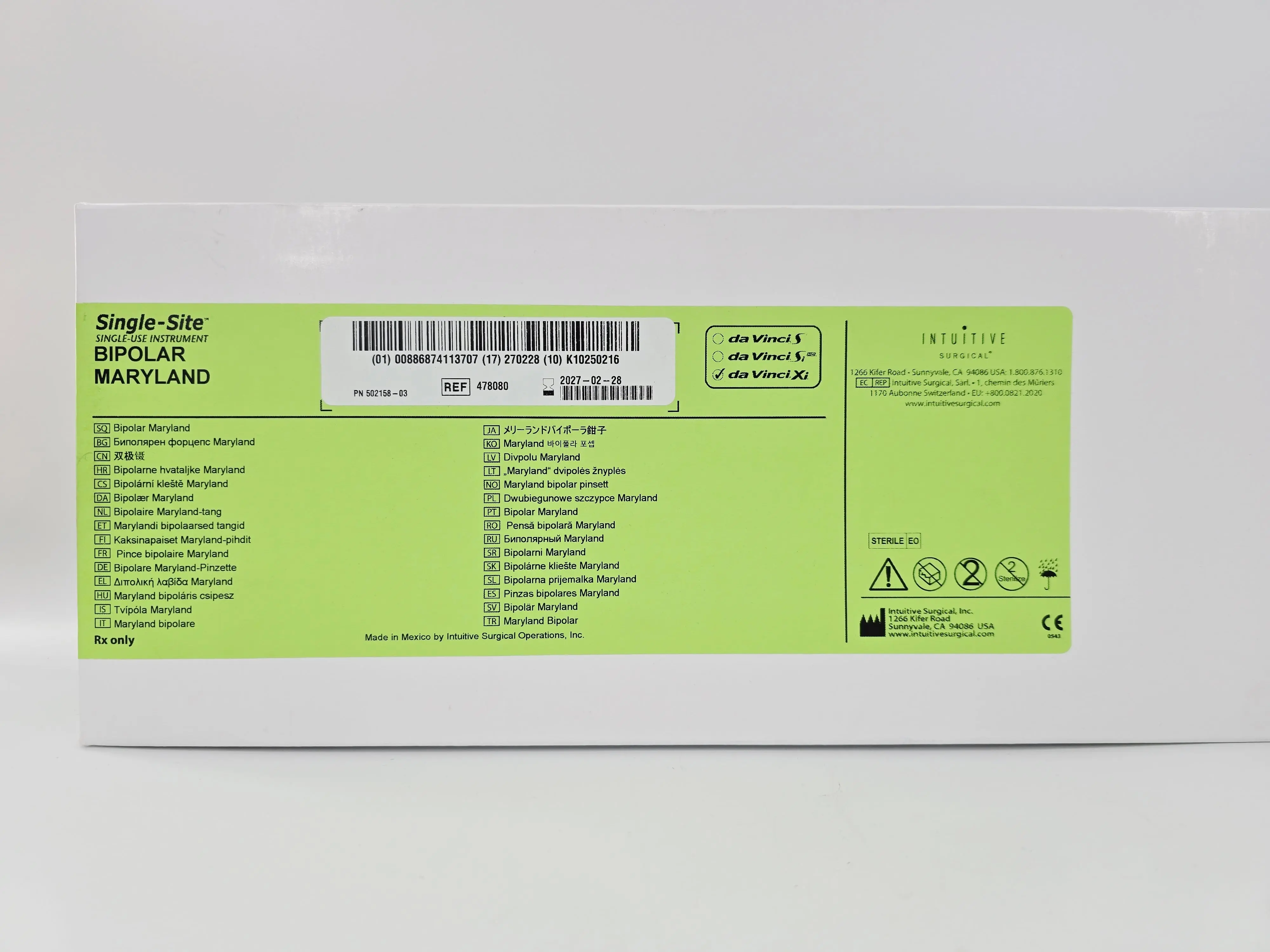 Intuitive Surgical 478080 Da Vinci Xi Single-Site Bipolar Maryland Single-Use Forceps 5mm 1/EA - Image 4