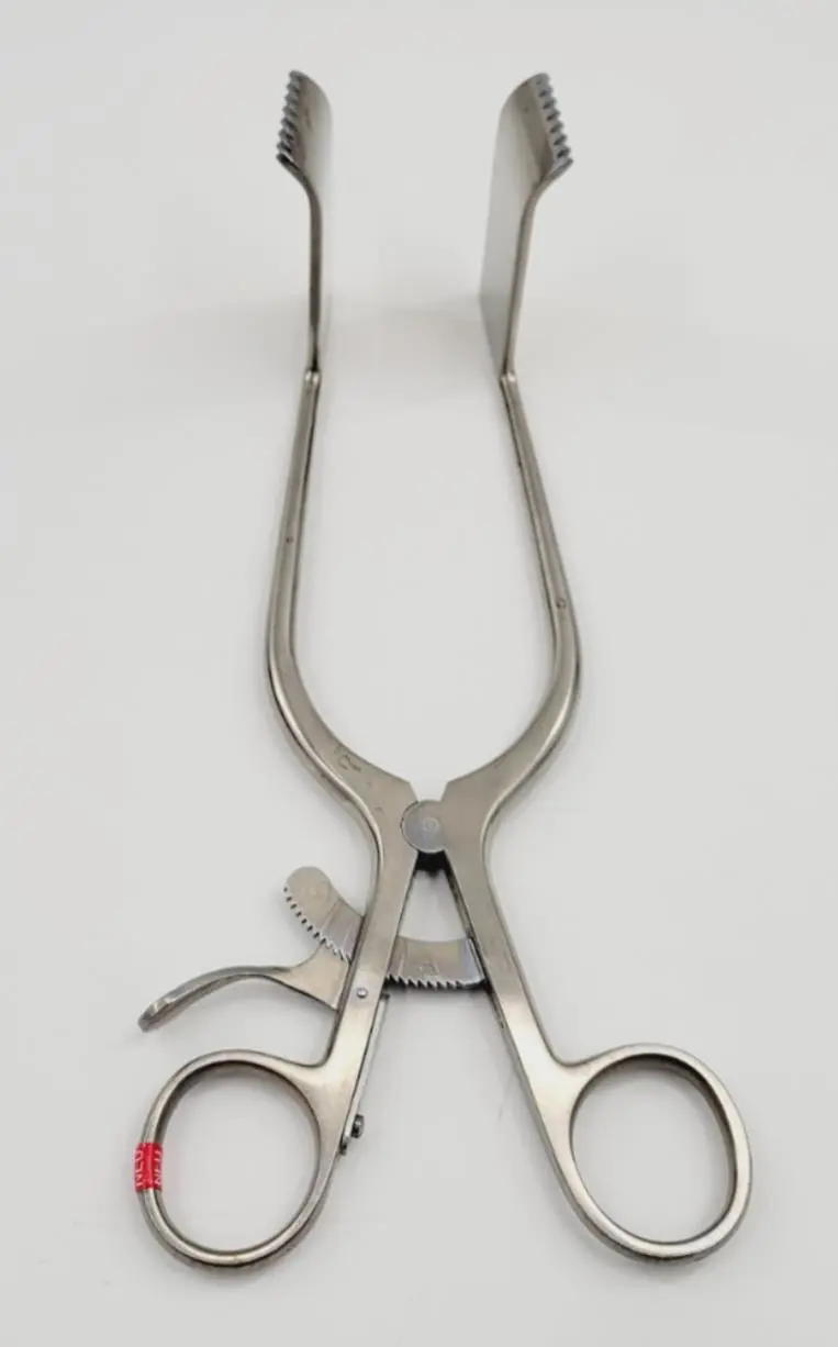 Jarit 205-245 Meyerding Laminectomy Retractor Serrated Blades 1" x 2-3/8" 7-3/4" - Image 3