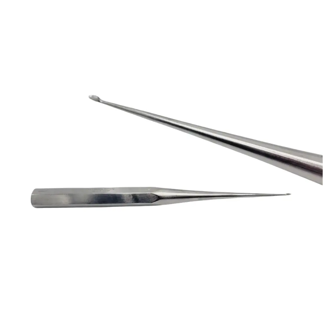 Jarit 240162 Bruns Curette Cup Oval Size 0 Solid Hexagonal Handle Straight 9"